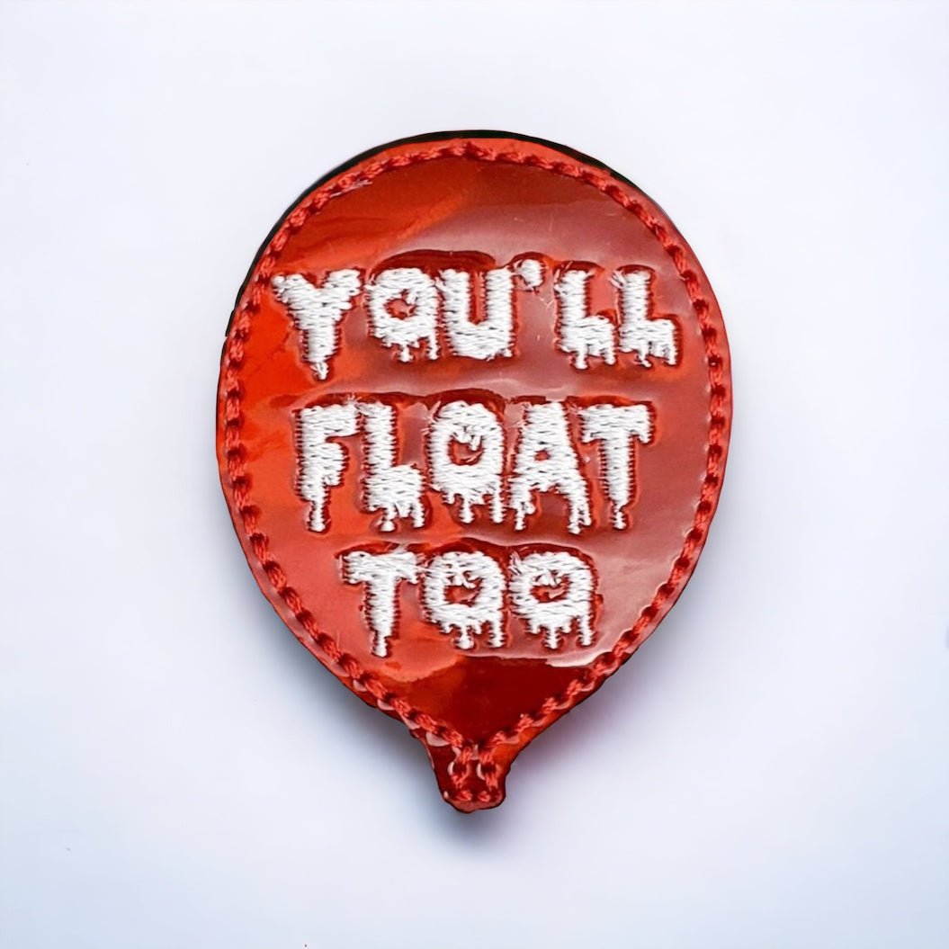 Vinyl Clown Balloon Badge Topper + Reel - | Happie Potato Image 1