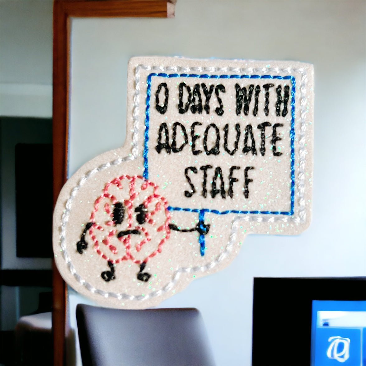 Vinyl 0 Days With Adequate Staff Badge Topper + Reel - | Happie Potato Image 2