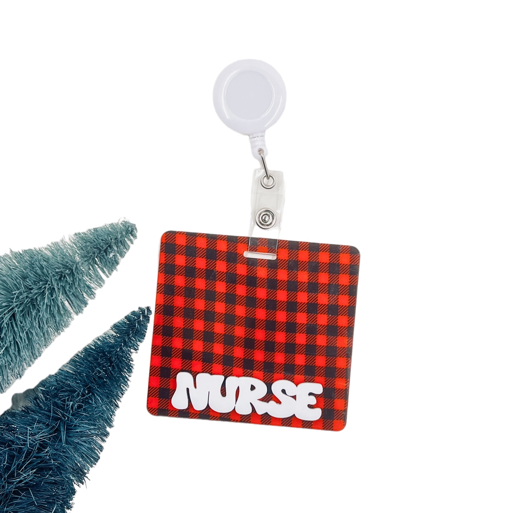 Buffalo Plaid Badge Backer - | Happie Potato Image 4