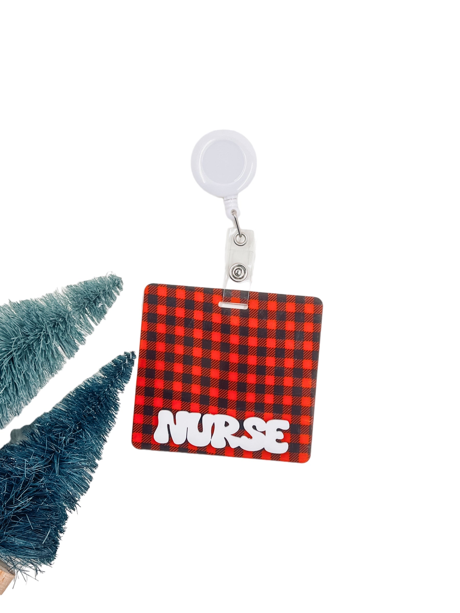 Buffalo Plaid Badge Backer - | Happie Potato Image 4