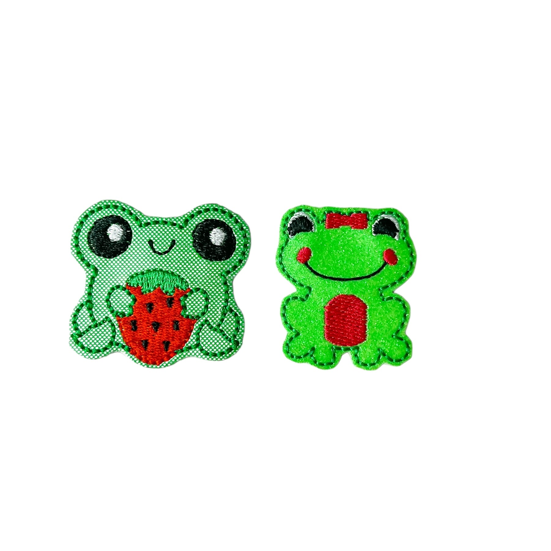 Vinyl Kawaii Frog Badge Topper + Reel - | Happie Potato Image 1