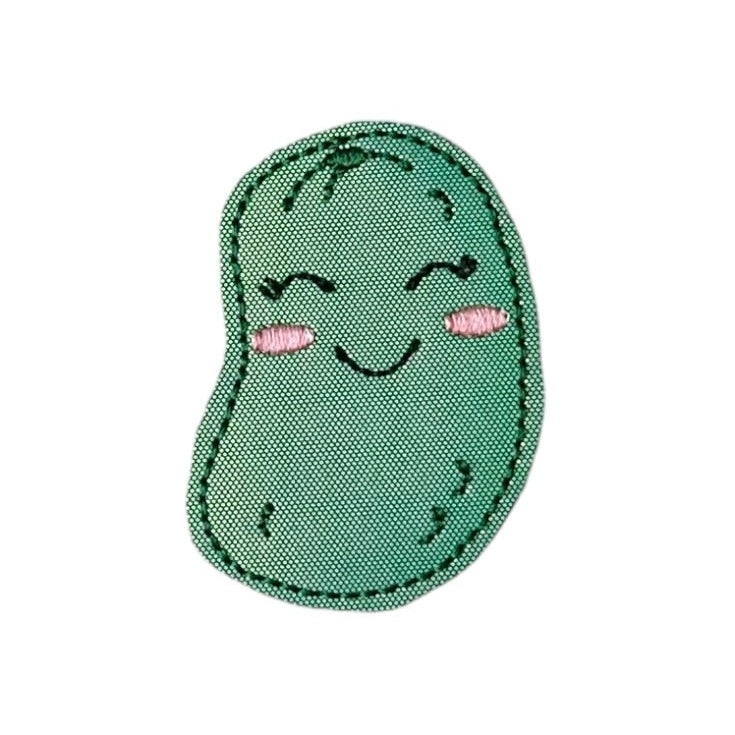 Vinyl Kawaii Pickle Badge Topper + Reel - | Happie Potato Image 1