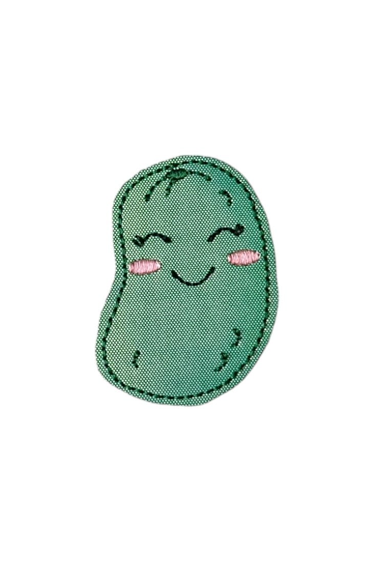 Vinyl Kawaii Pickle Badge Topper + Reel - | Happie Potato Image 1