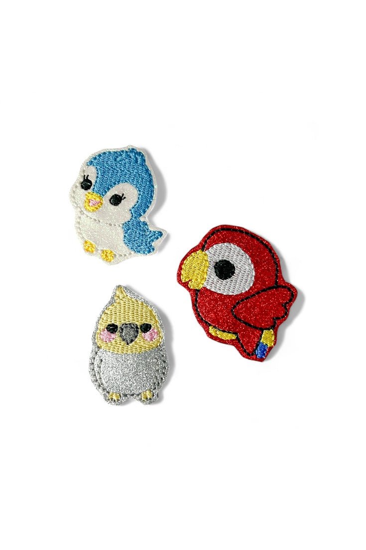 Vinyl Kawaii Bird Badge Topper + Reel - | Happie Potato Image 1
