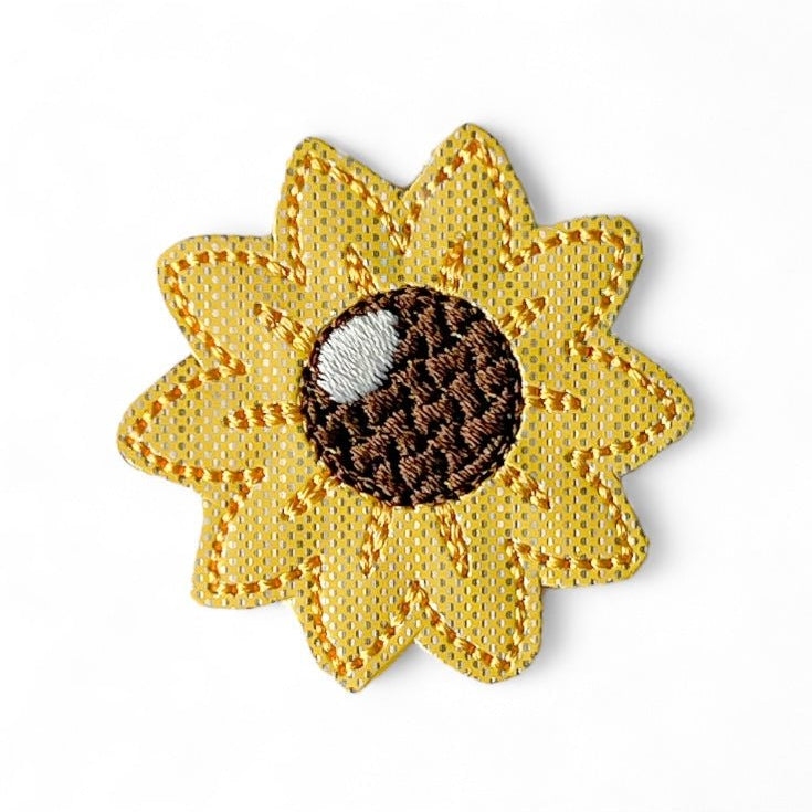 Vinyl Sunflower Badge Topper + Reel - | Happie Potato Image 1