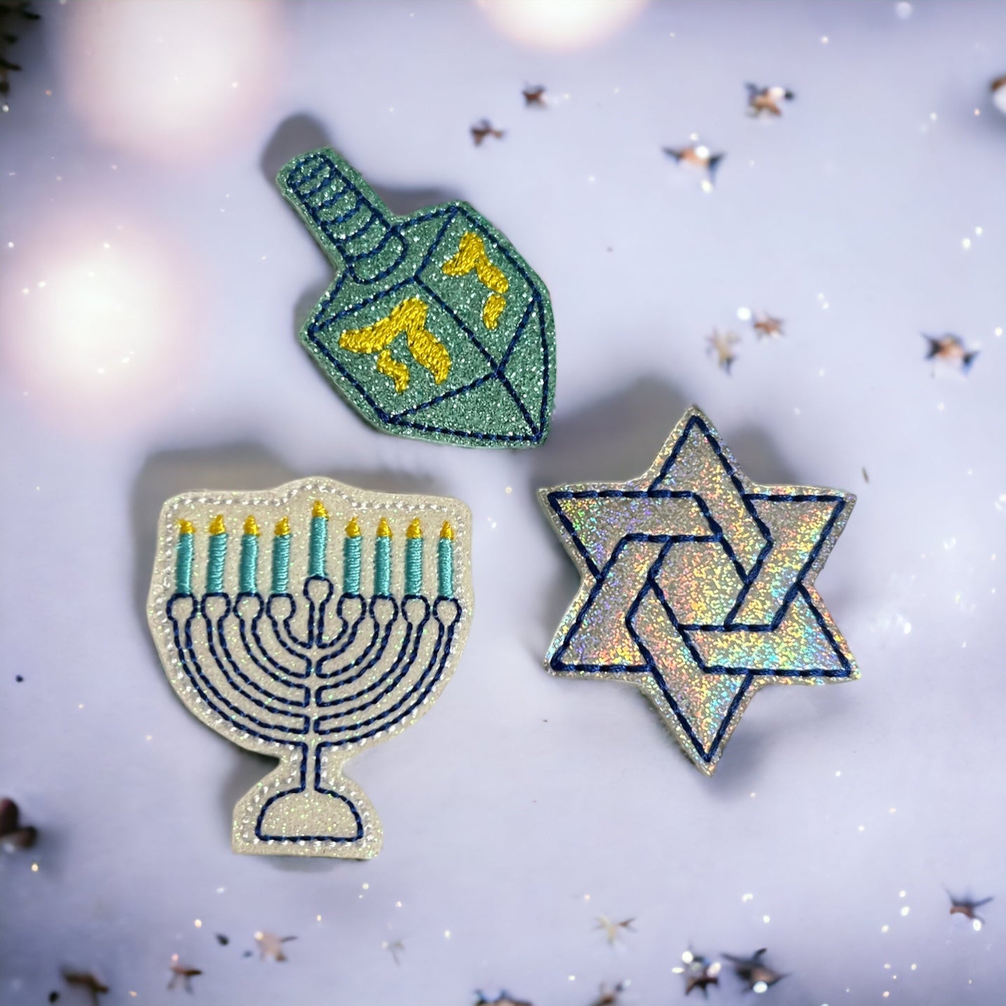 Vinyl Hanukkah Badge Topper + Reel - | Happie Potato Image 2