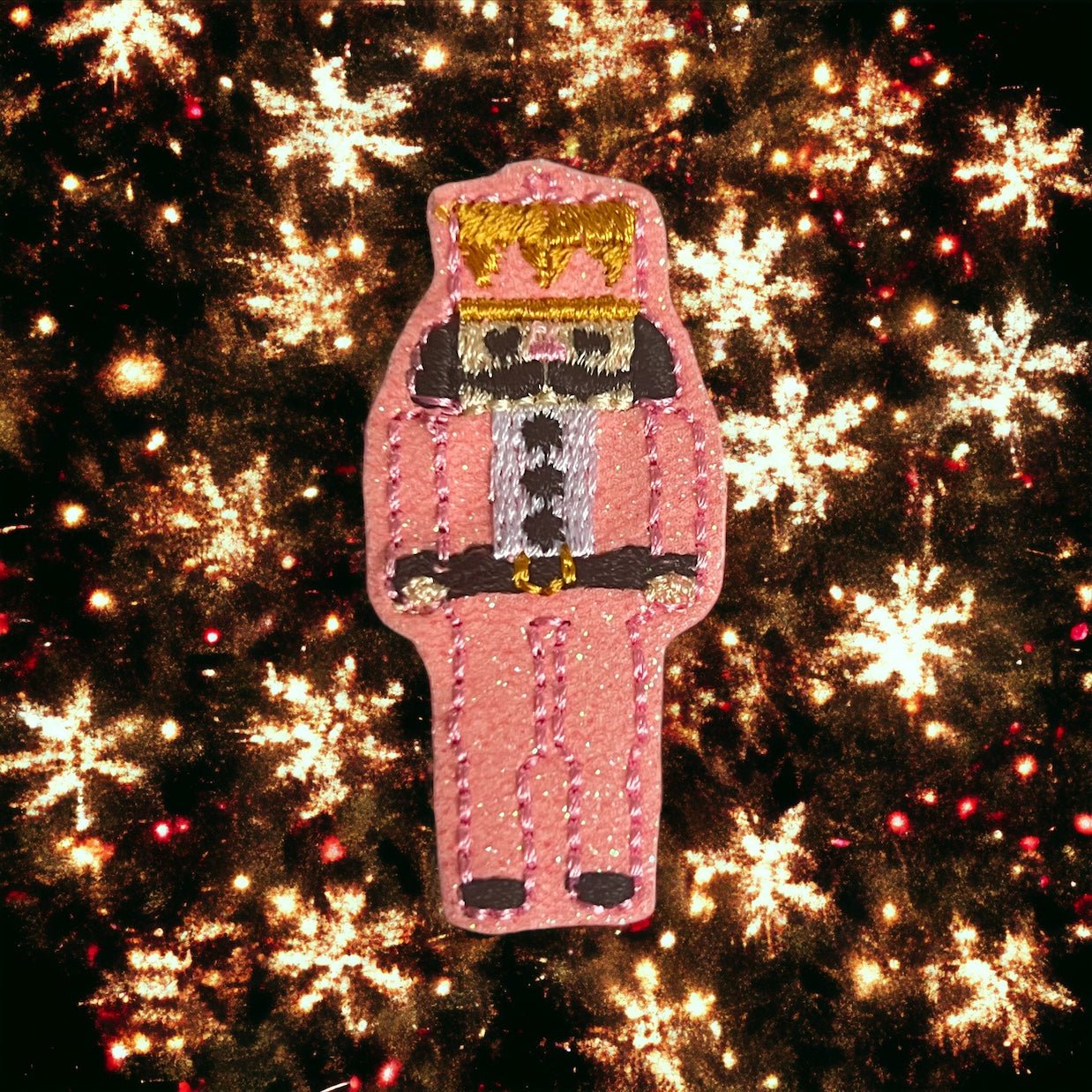 Vinyl Pink Toy Soldier Badge Topper + Reel - | Happie Potato Image 2