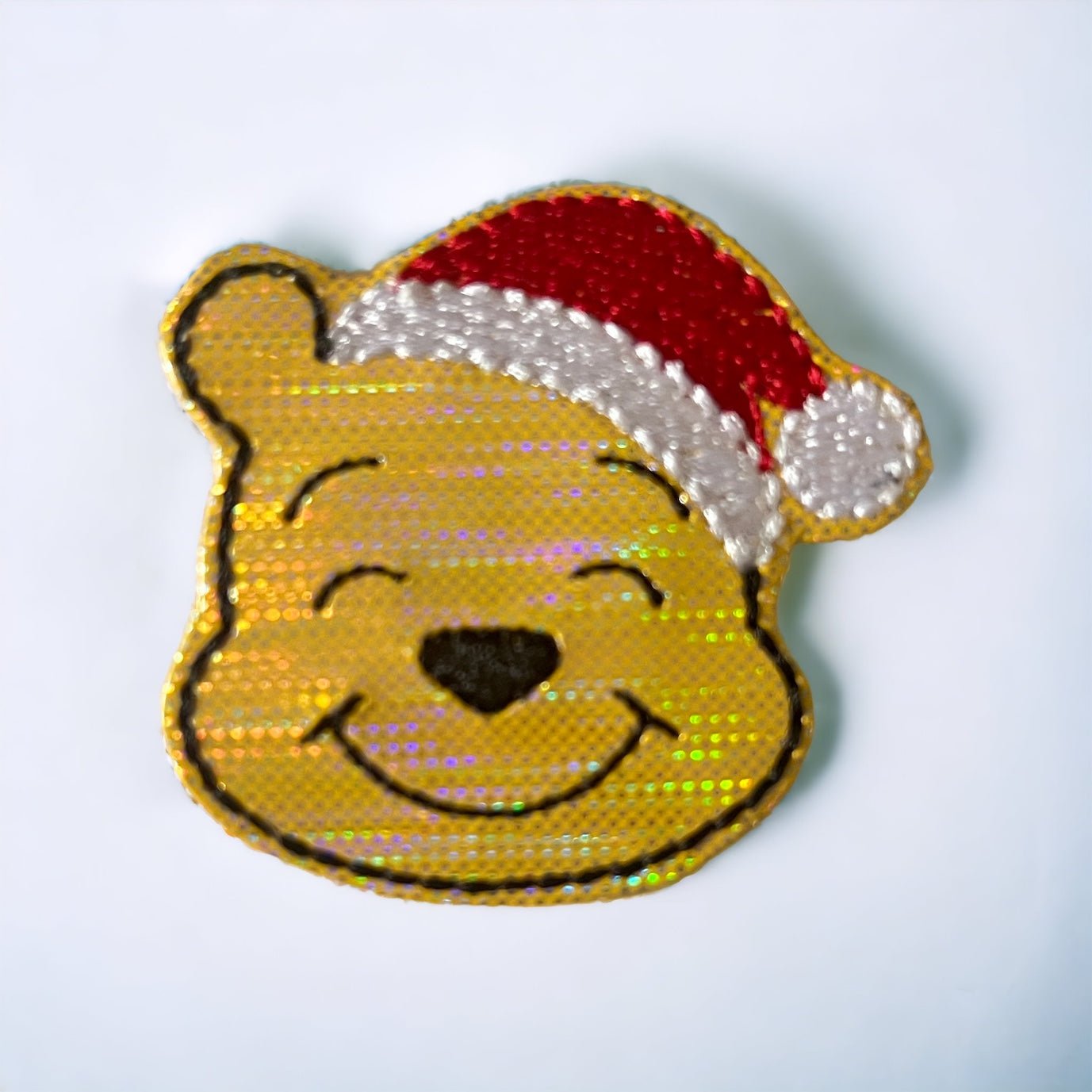 Vinyl Santa Acre Bear Badge Topper + Reel - | Happie Potato Image 1