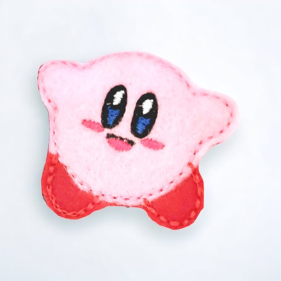 Felt Kirby Badge Topper + Reel - | Happie Potato Image 1
