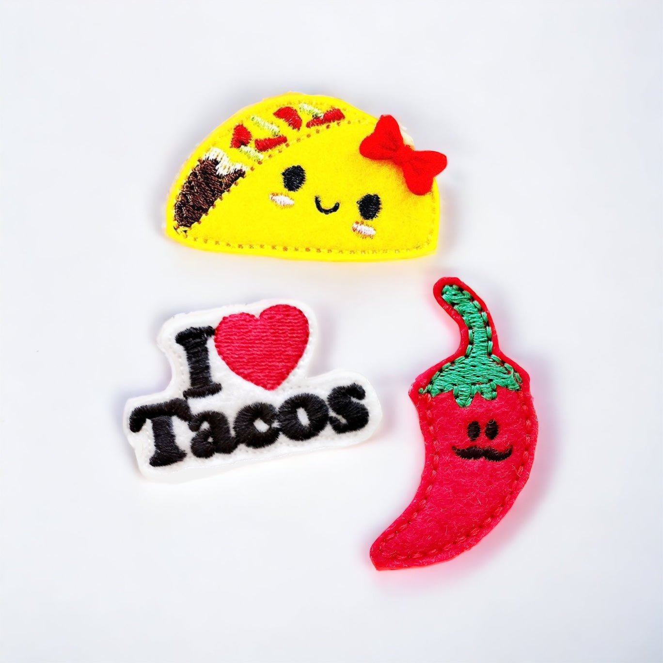 Felt Taco Badge Topper + Reel - | Happie Potato Image 1