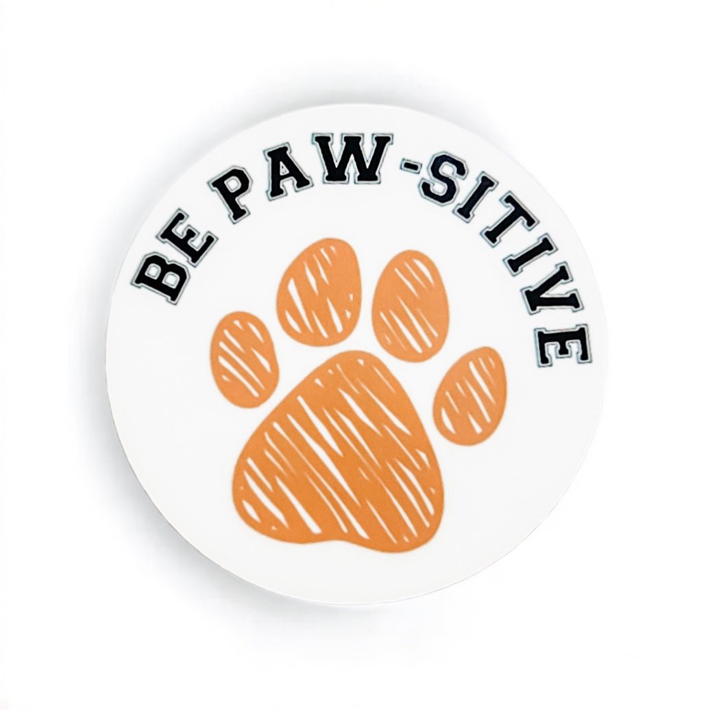 Acrylic Be Paw - sitive Vet Nurse Badge Topper + Reel - | Happie Potato Image 1