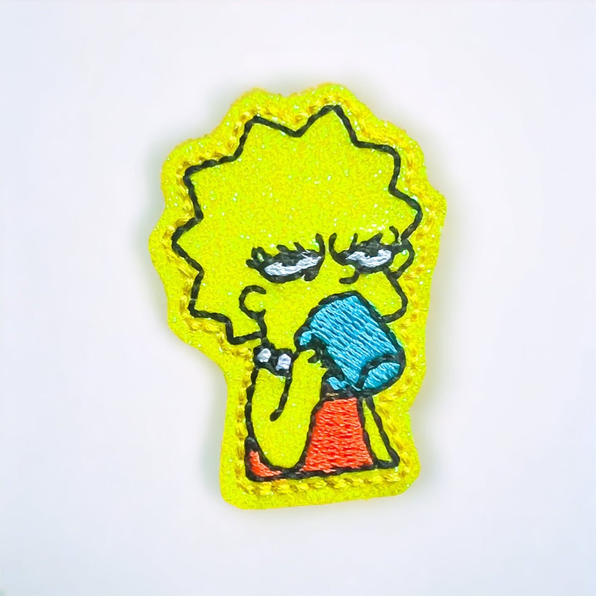 Vinyl Lisa Simpson Coffee Meme Badge Topper + Reel - | Happie Potato Image 1