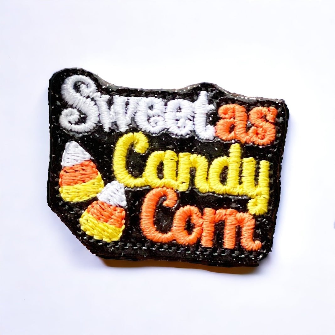 Vinyl Sweet as Candy Corn Badge Topper + Reel - | Happie Potato Image 1