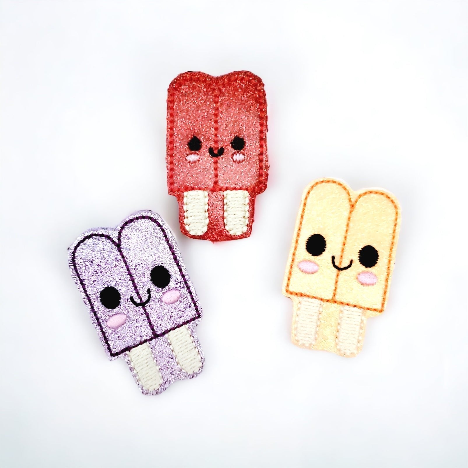 Vinyl Double Popsicle Ice Cream Badge Topper + Reel - | Happie Potato Image 1