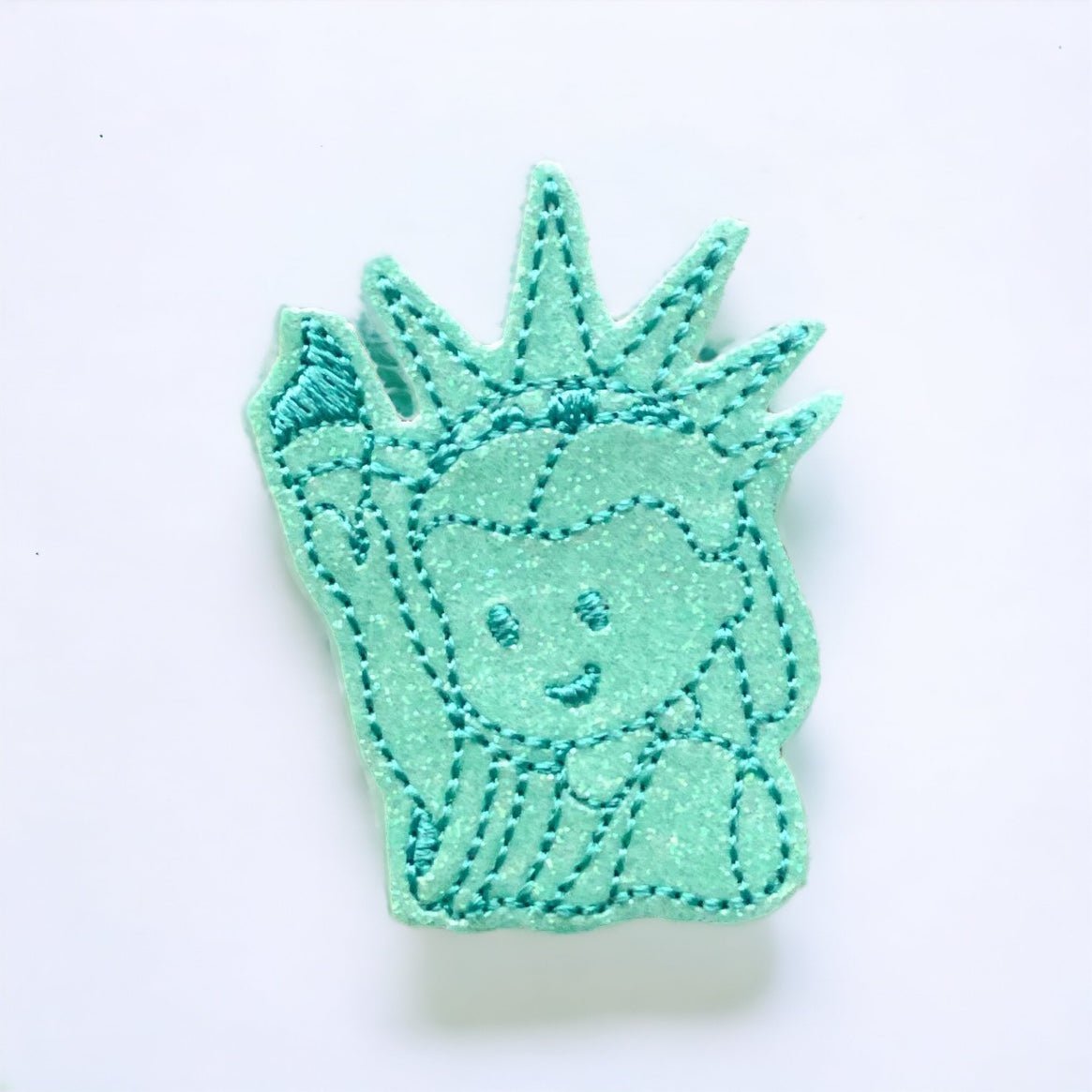 Vinyl Statue of Liberty Badge Topper + Reel - | Happie Potato Image 1