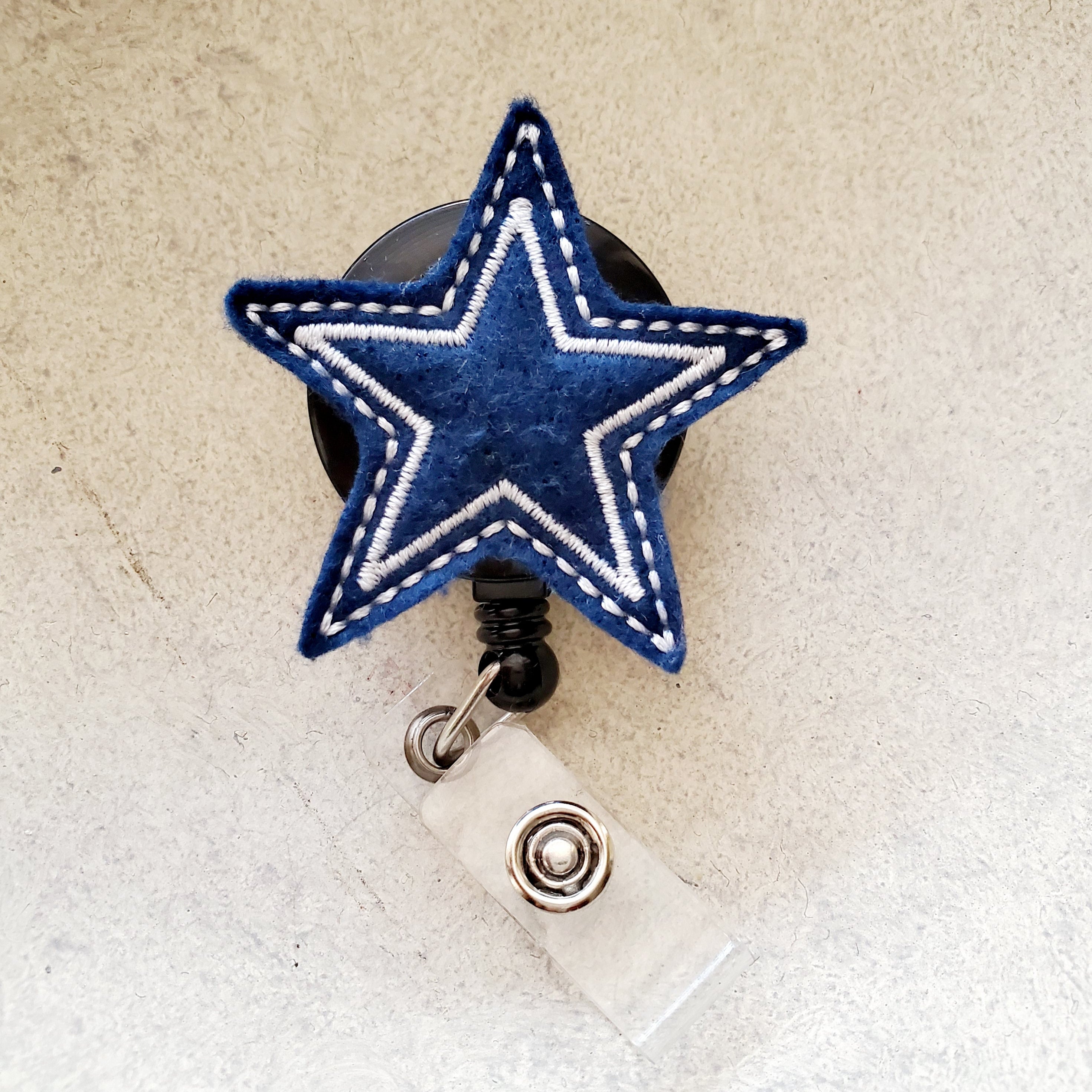 Felt Dallas Cowboys Badge Topper + Reel - | Happie Potato Image 2