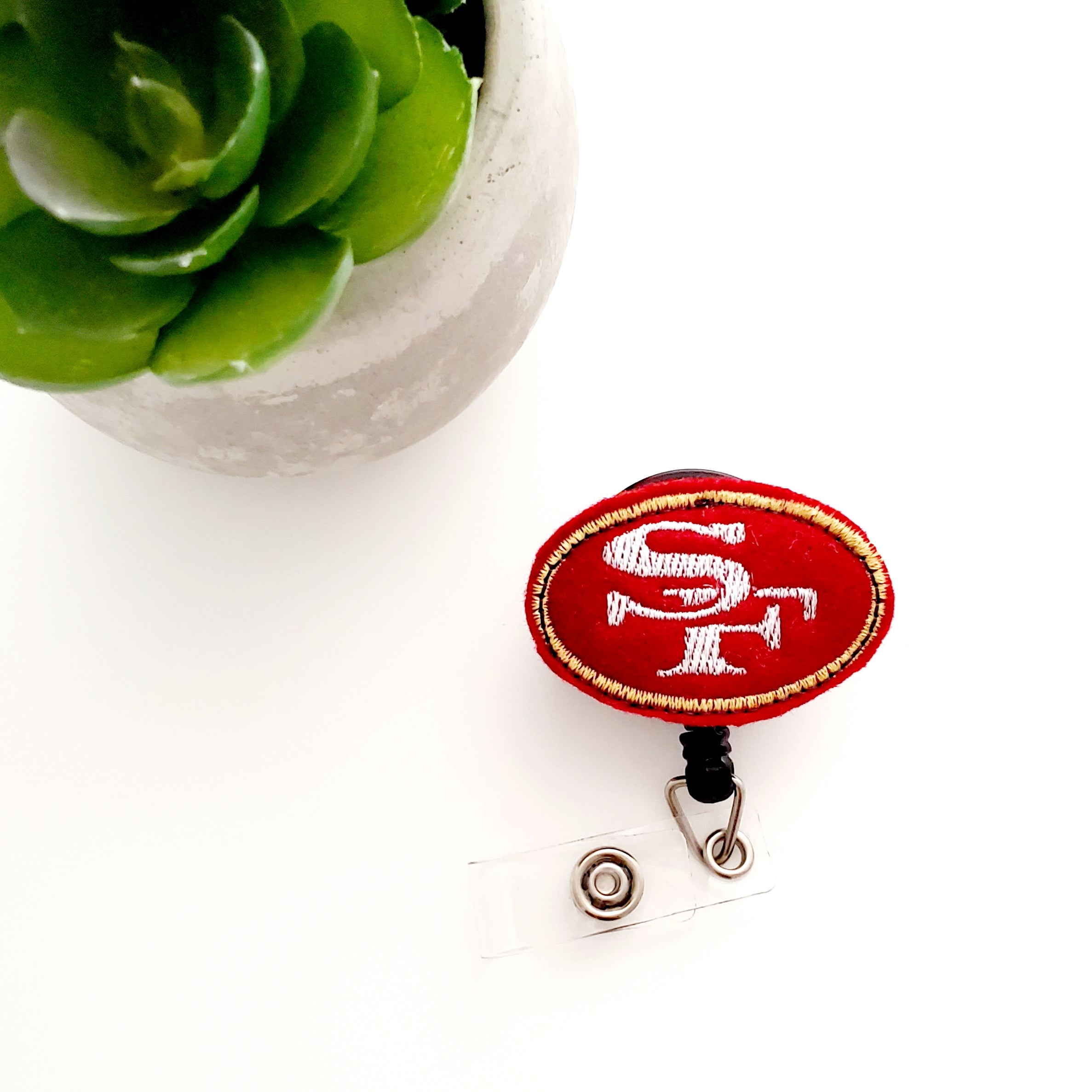 Felt San Francisco 49ers Badge Topper + Reel - | Happie Potato Image 1