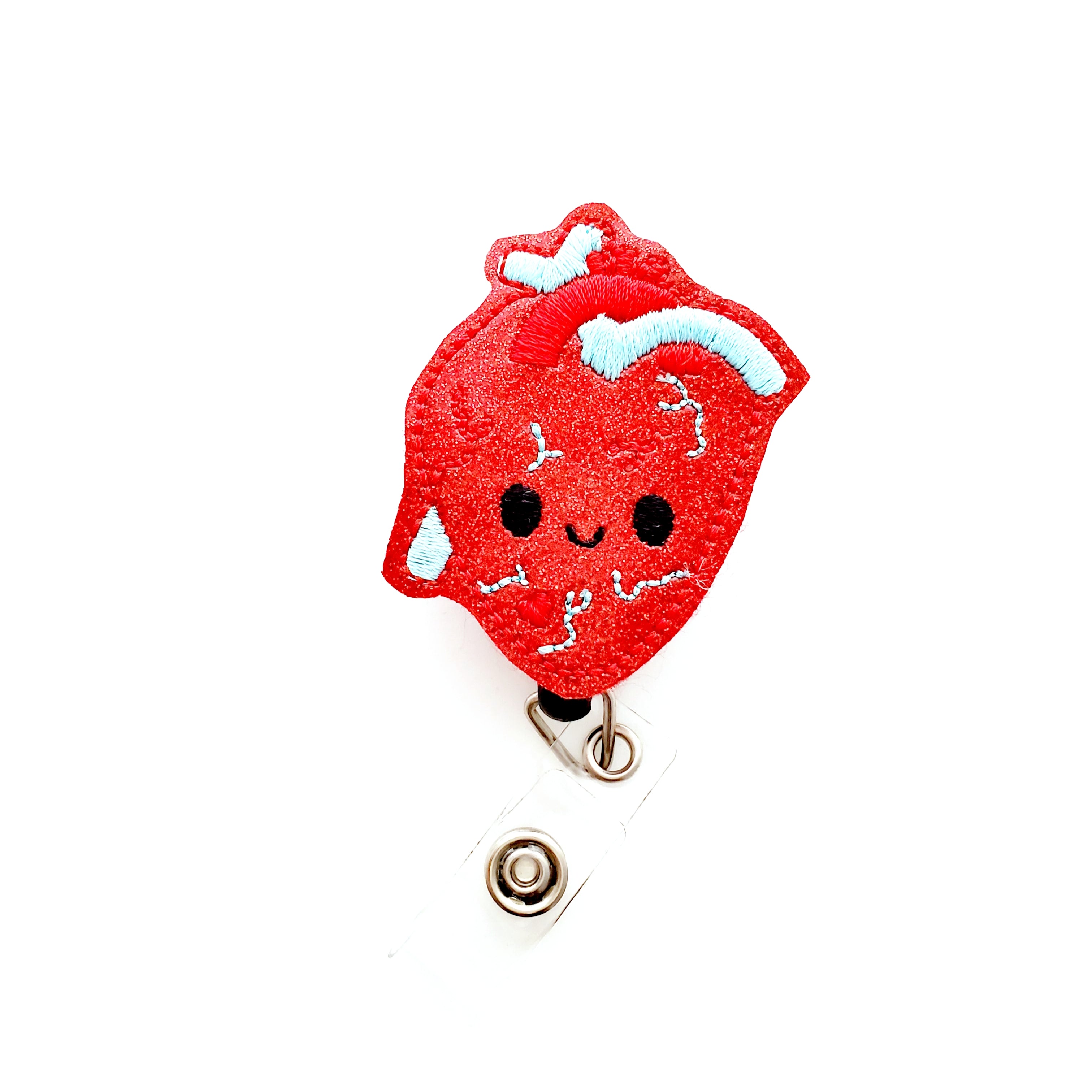 Vinyl Heart Badge Topper + Reel - | Happie Potato Image 1