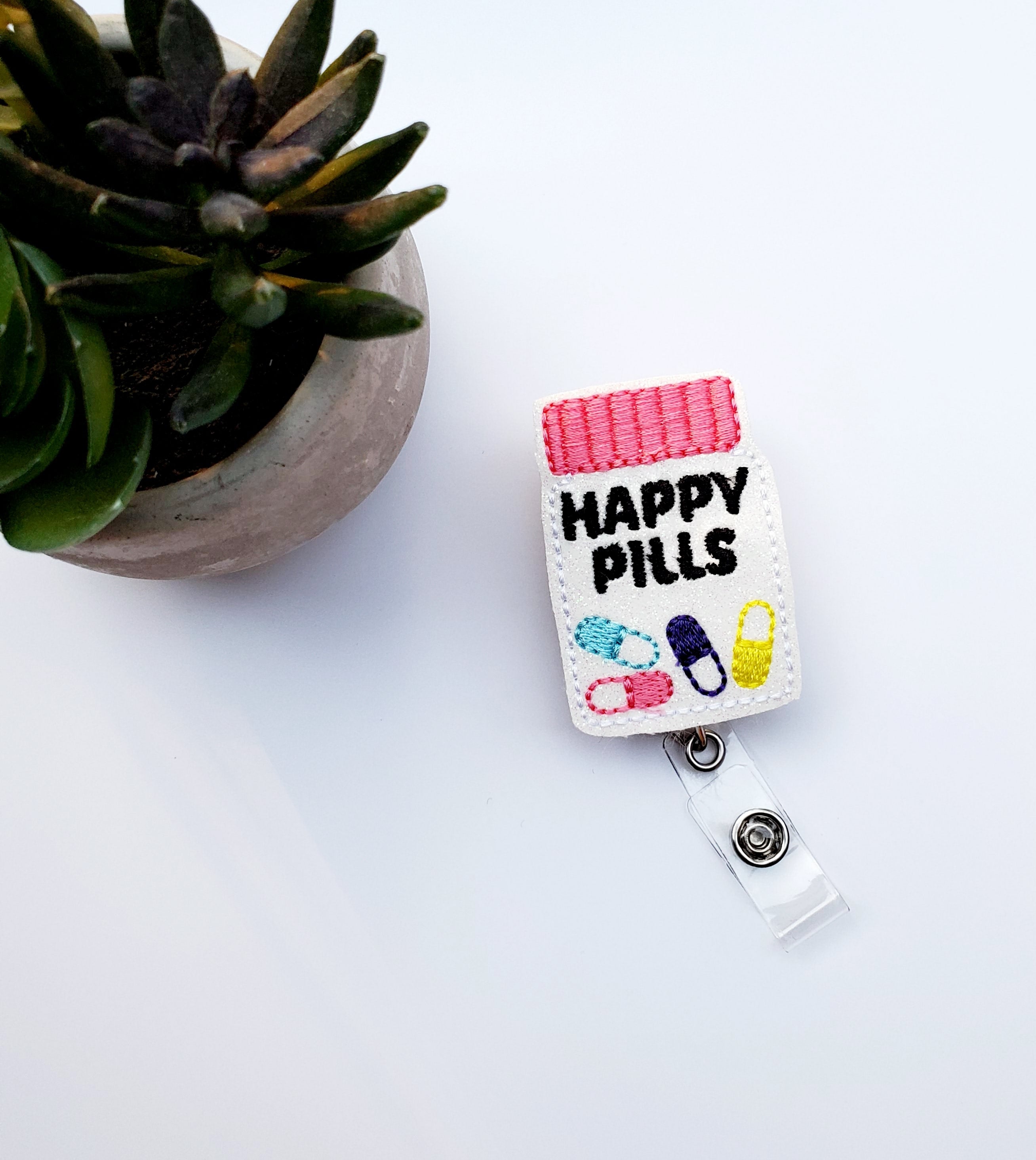 Pill Bottle Badge Reel *Choose One - love tan co.