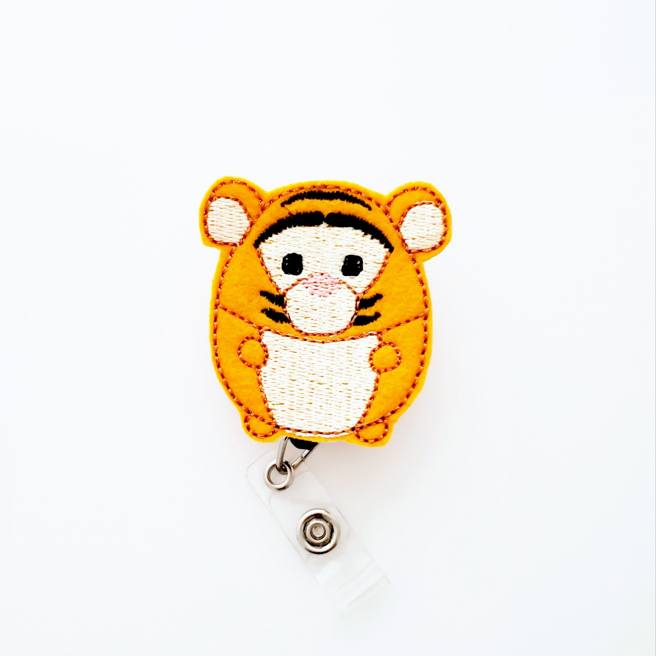 Felt Honey Bear Fufu Friends Badge Topper + Reel - | Happie Potato Image 2