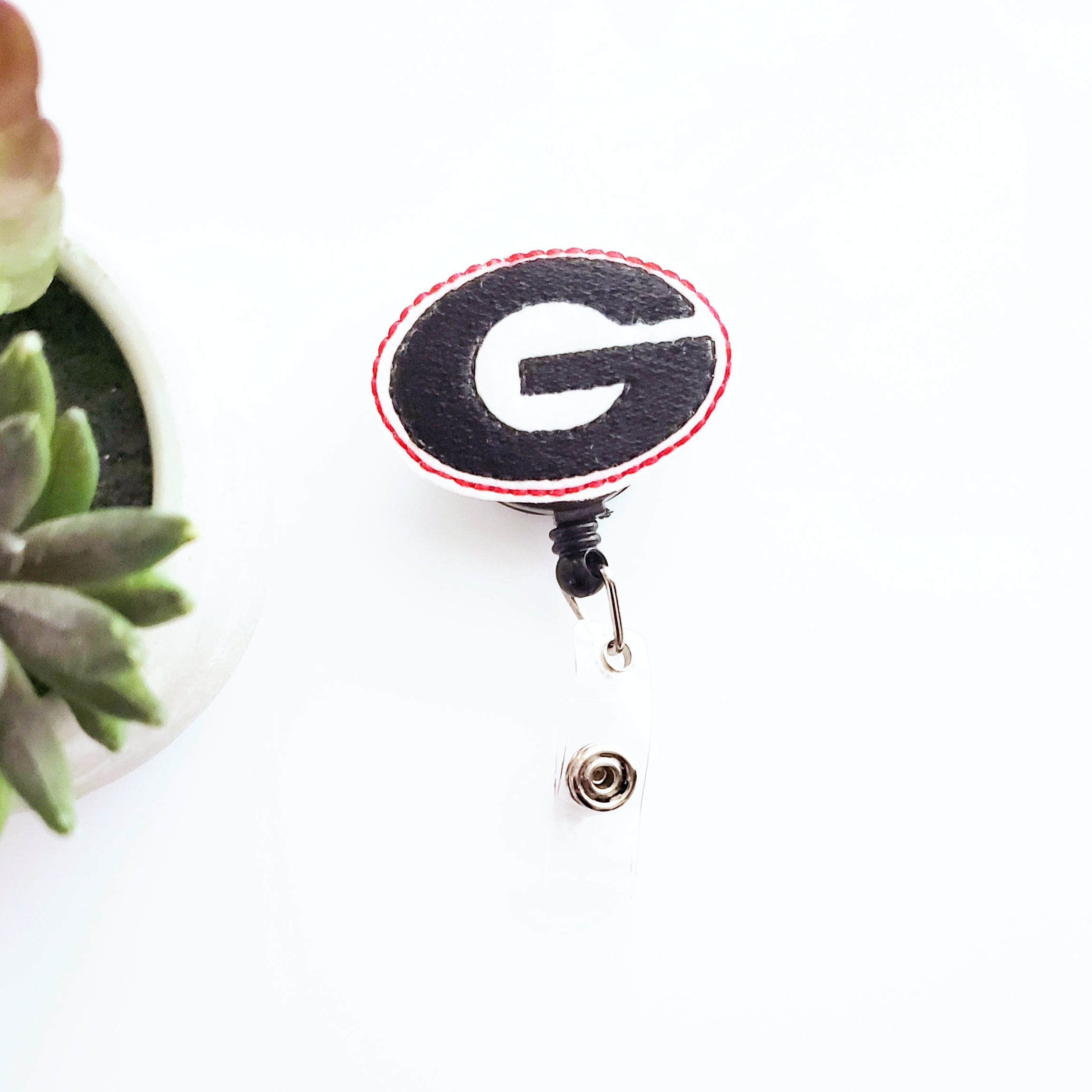 Felt Georgia Badge Topper + Reel - | Happie Potato Image 1