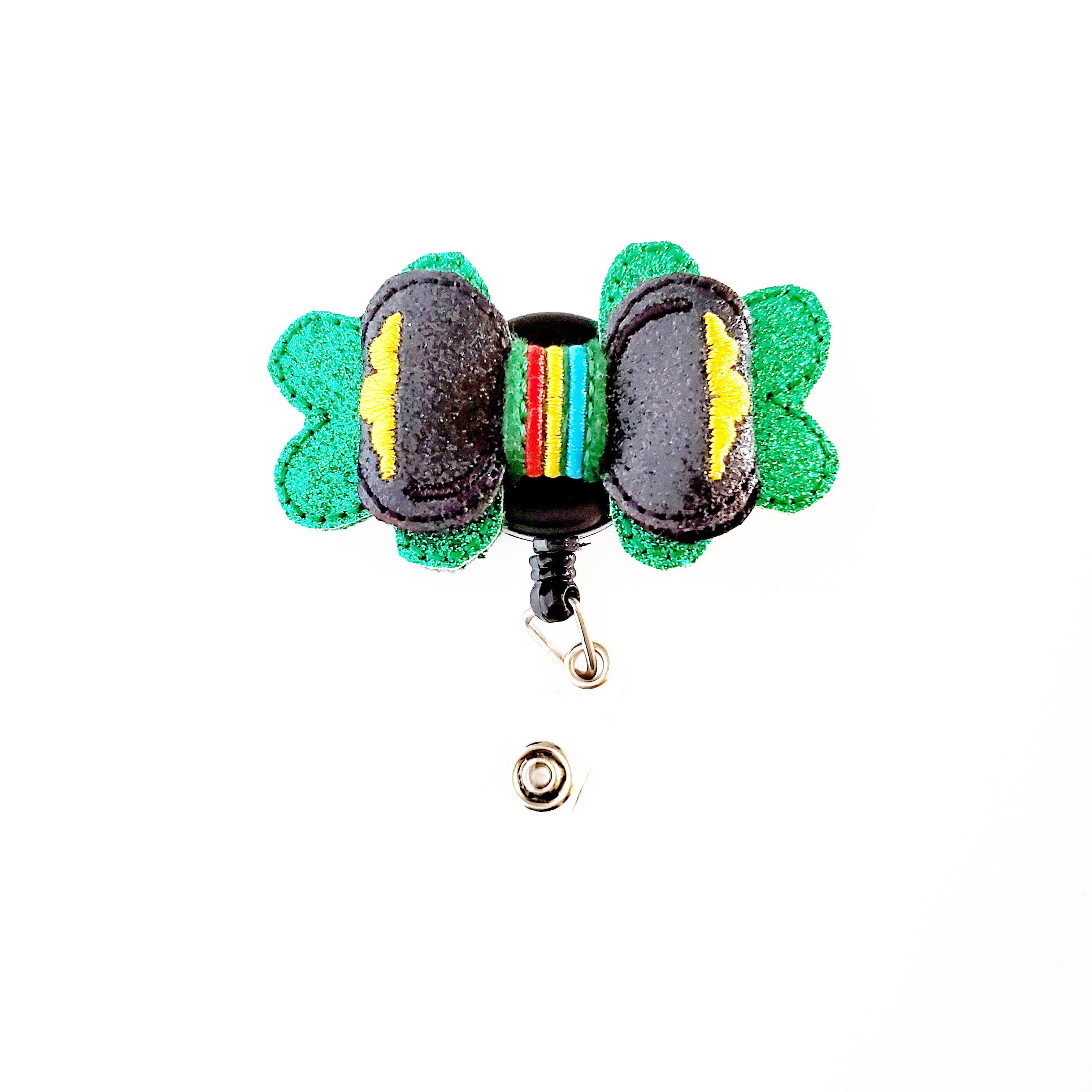 Vinyl Saint Patrick's Day Bow Badge Topper + Reel - | Happie Potato Image 1