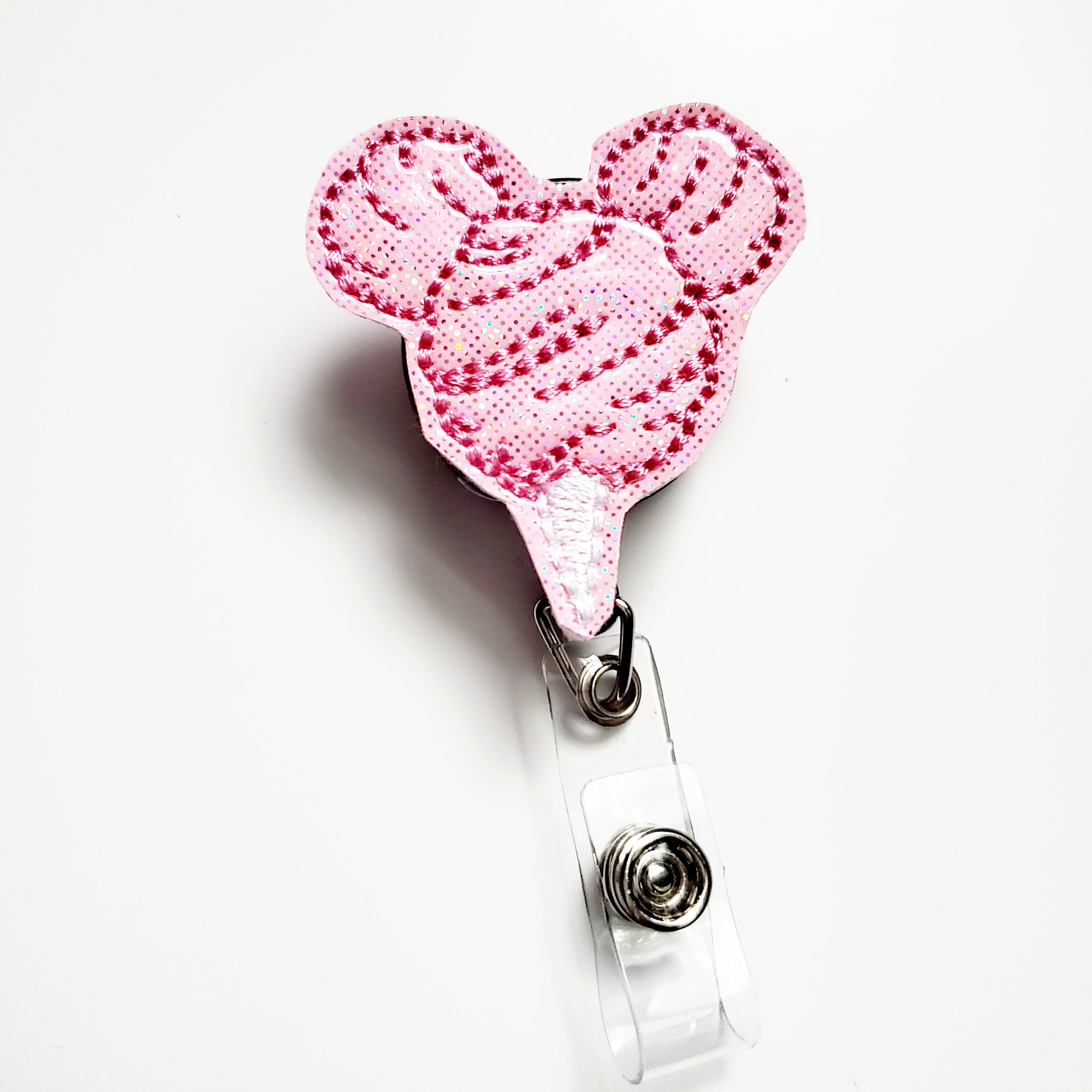 Vinyl Magical Mouse Cotton Candy Badge Topper + Reel - | Happie Potato Image 1