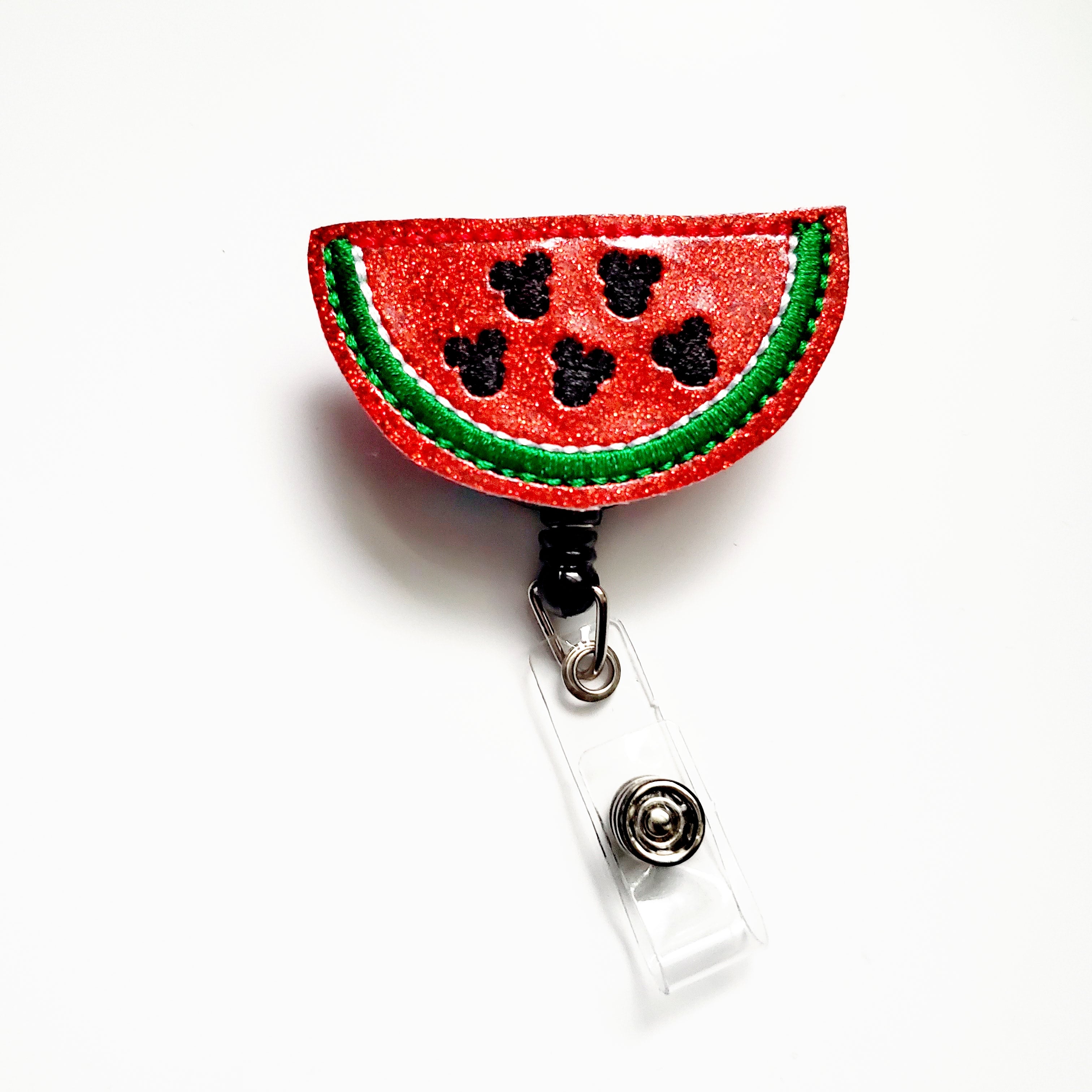 Vinyl Magical Mouse Watermelon Badge Topper + Reel - | Happie Potato Image 1