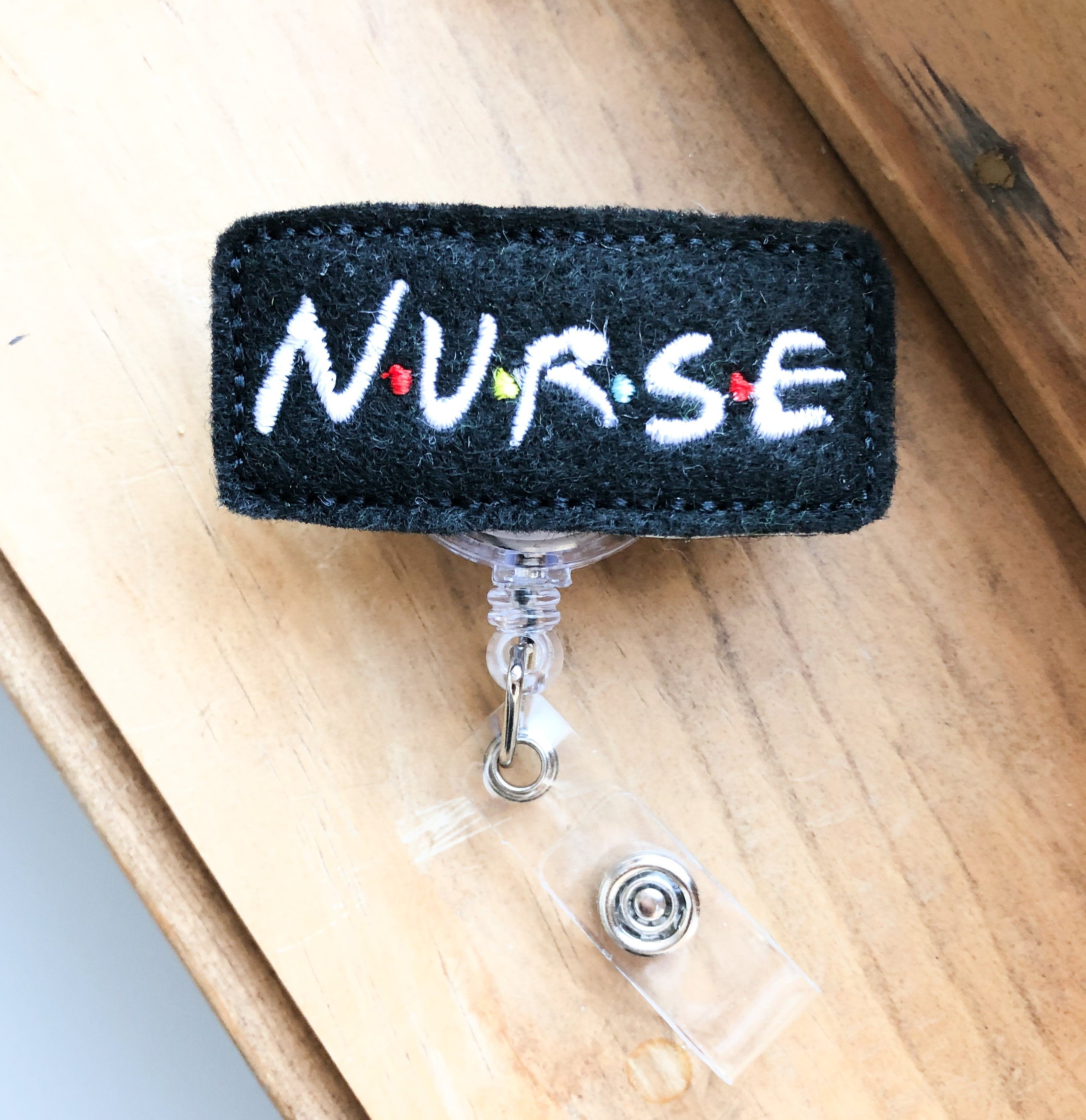 Felt Nurse Friends Badge Topper + Reel - Happie Potato