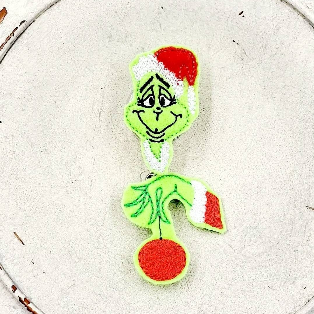 Felt Mean One Permenant Badge Reel - | Happie Potato Image 2