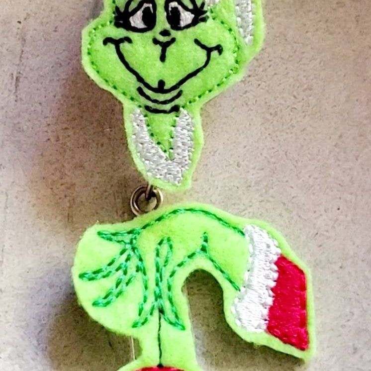 Felt Mean One Permenant Badge Reel - | Happie Potato Image 3