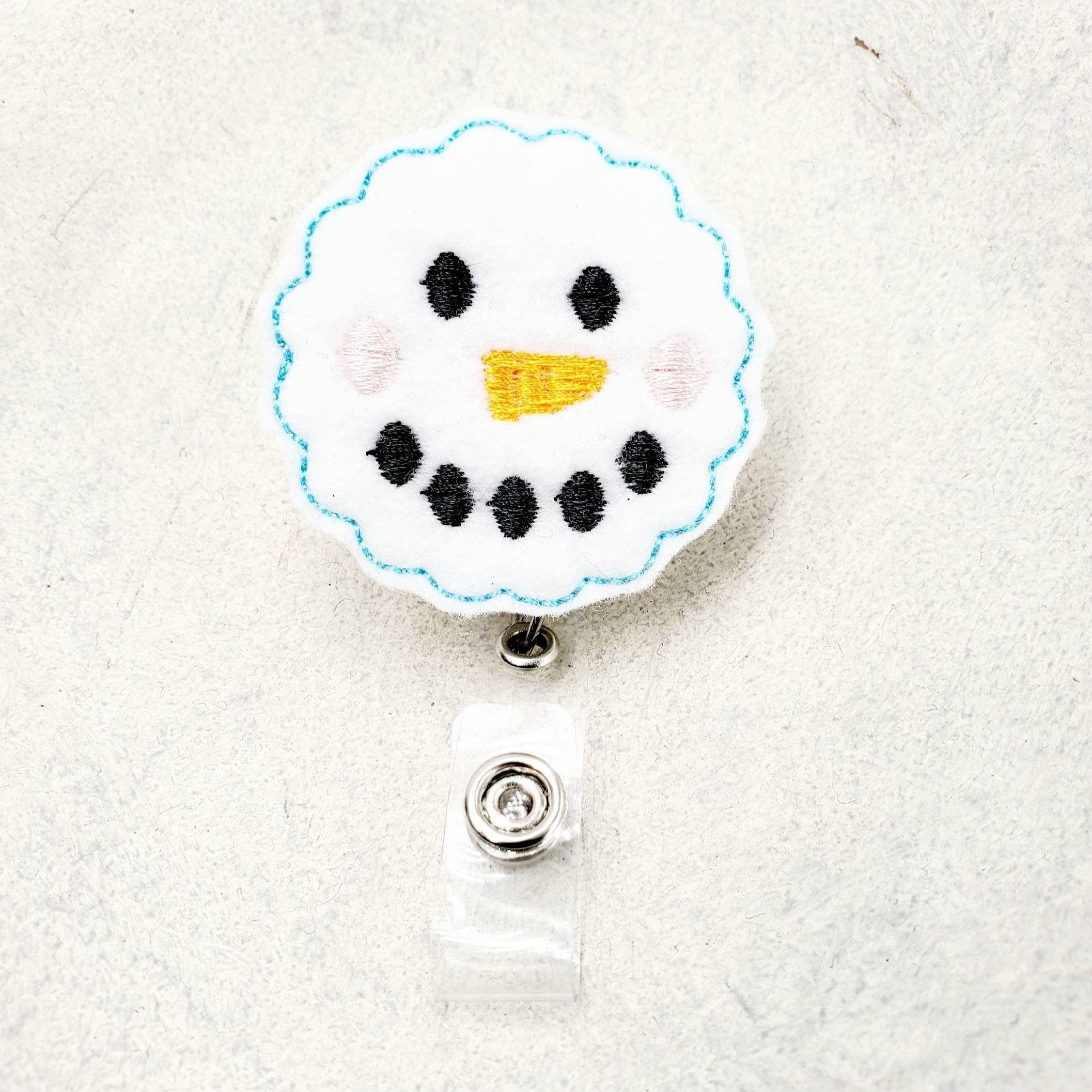 Snowman Snow Woman Badge Topper - | Happie Potato Image 3
