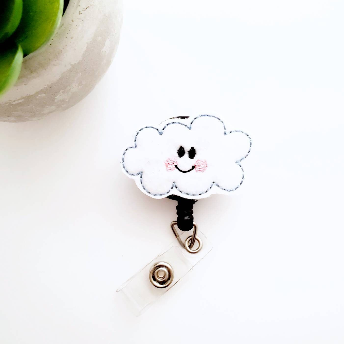 Felt – Cloud Badge Topper + Reel - | Happie Potato Image 2