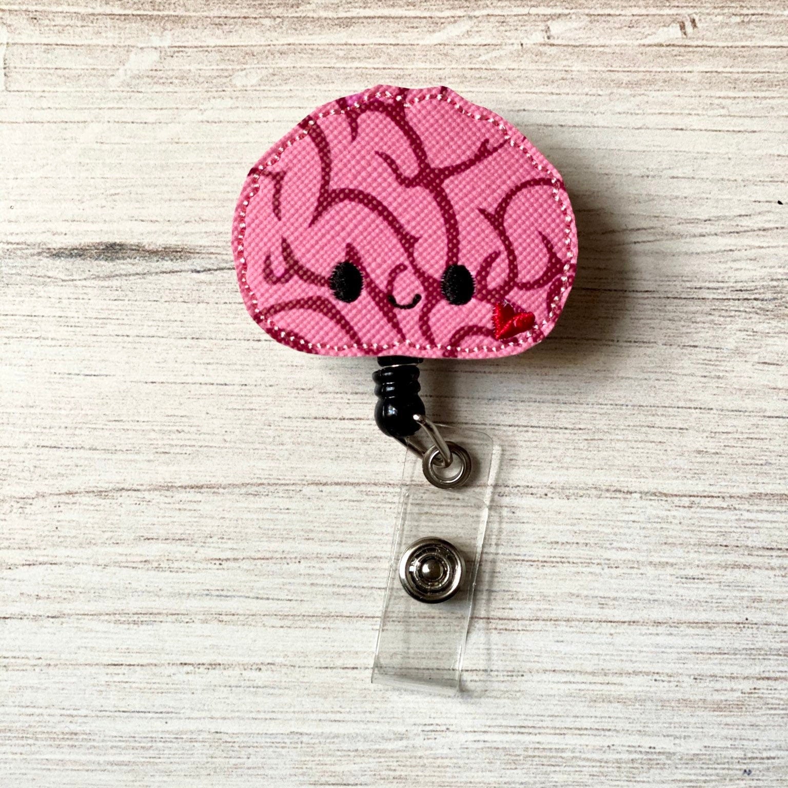 Vinyl Brain Badge Badge Topper + Reel - | Happie Potato Image 4
