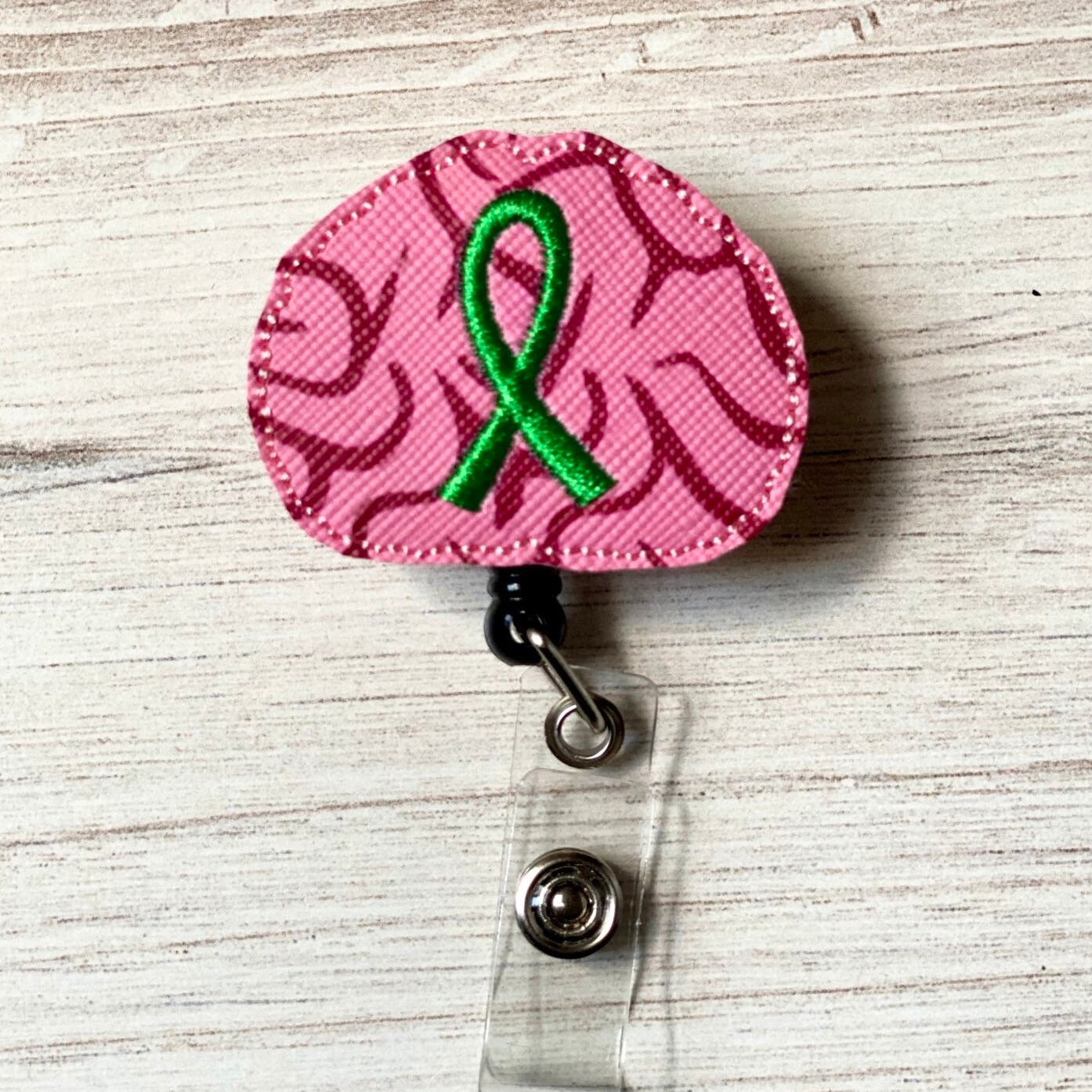 Vinyl Brain Badge Badge Topper + Reel - | Happie Potato Image 5