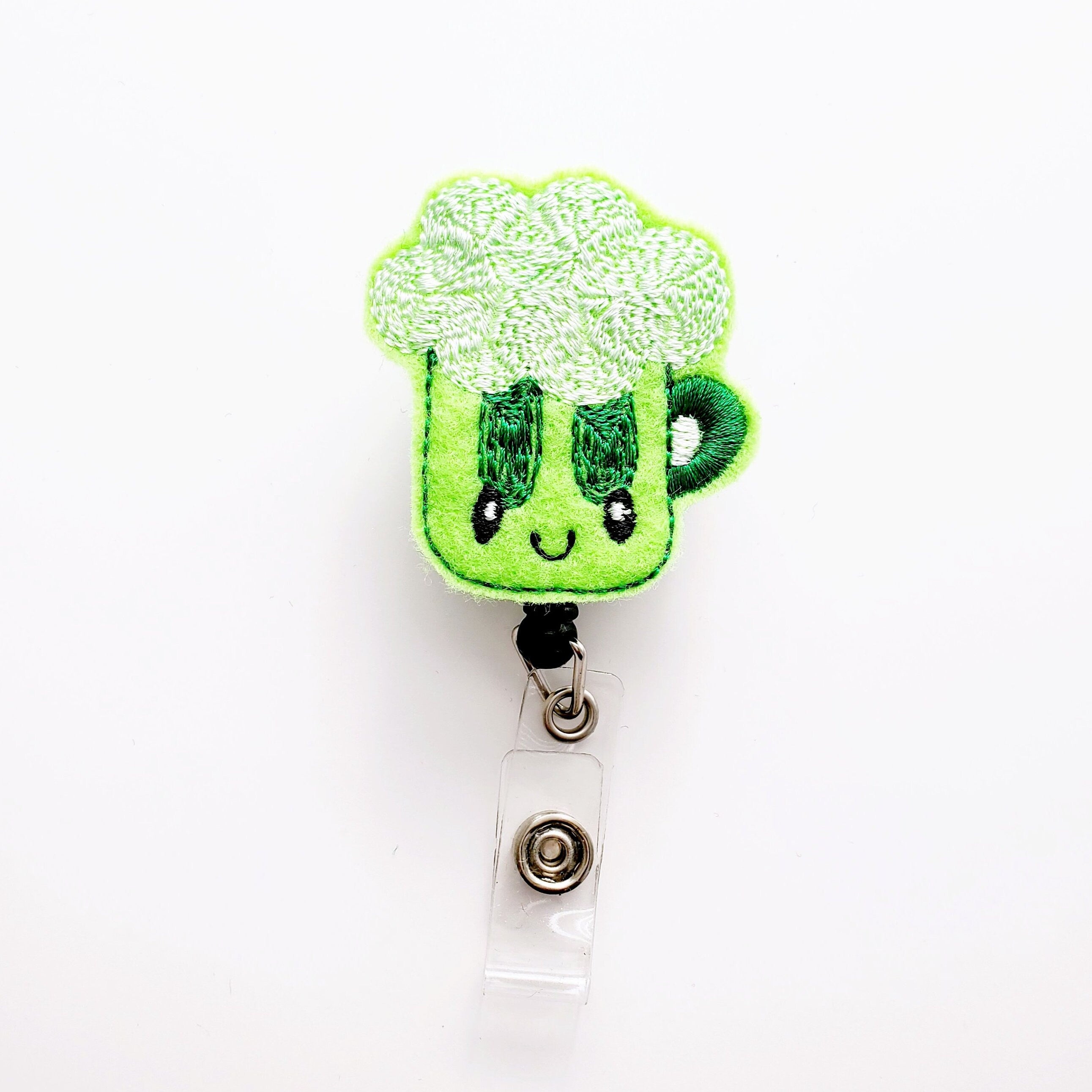 Felt Green Beer Badge Topper + Reel - | Happie Potato Image 1