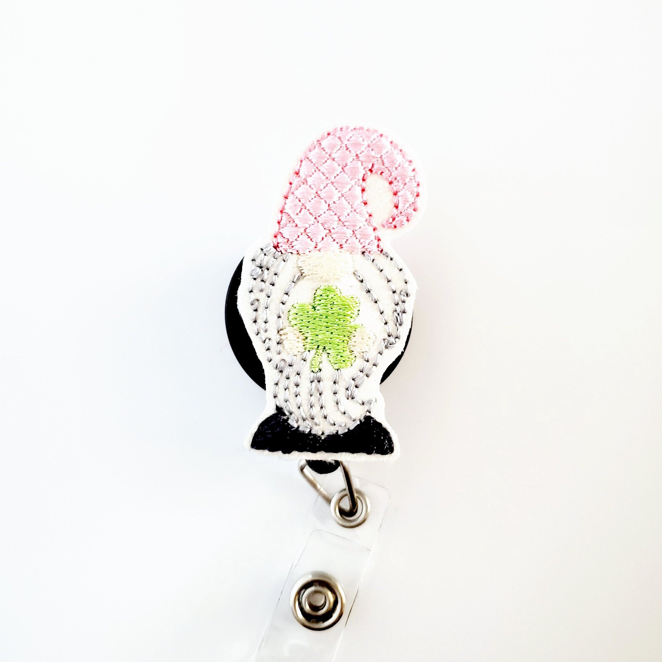 Vinyl Gnome Shamrock Badge Topper + Reel - | Happie Potato Image 1