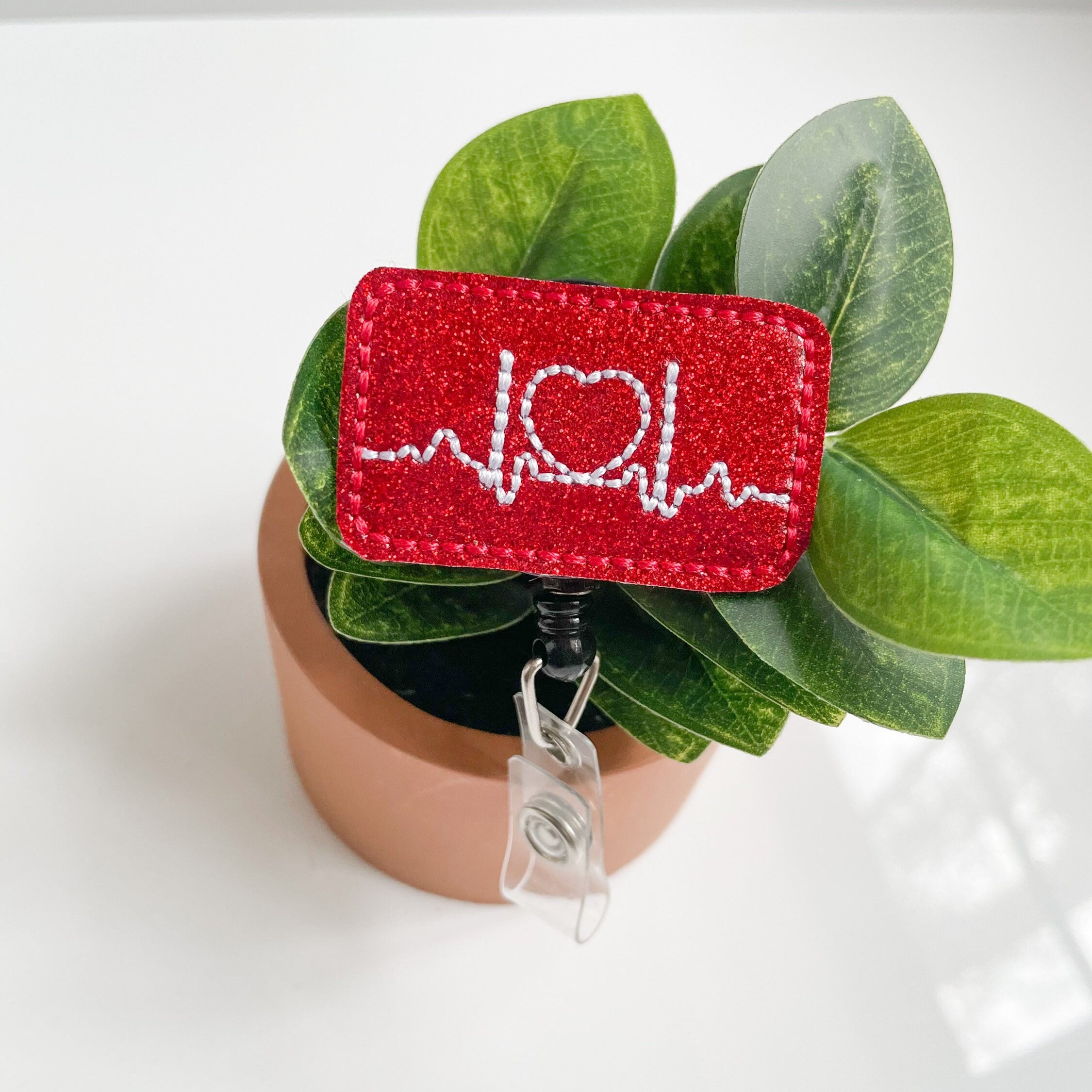 Vinyl EKG Badge Topper + Reel - | Happie Potato Image 2