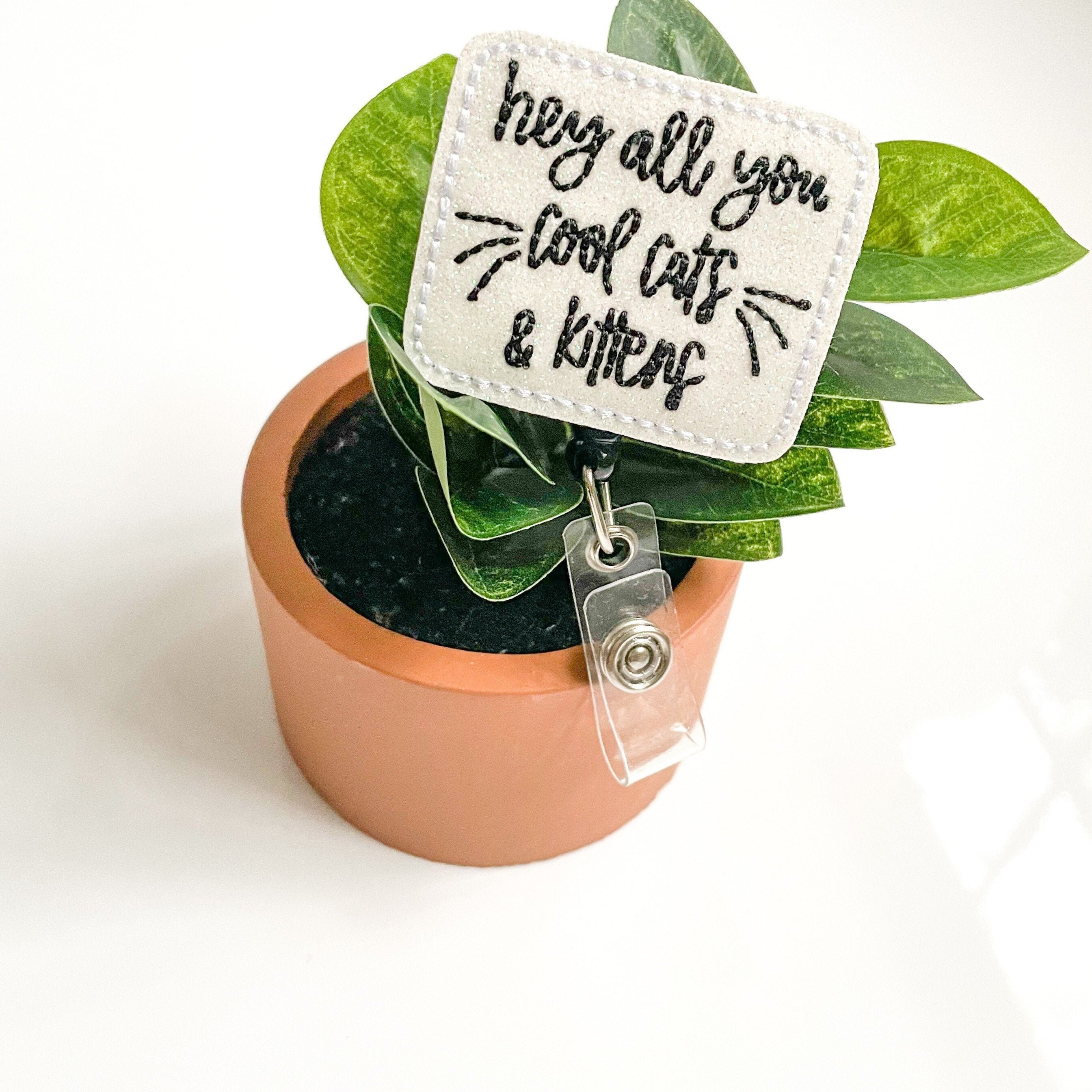 Vinyl Hey All You Cool Cats and Kittens Tiger King Badge Topper + Reel - | Happie Potato Image 2