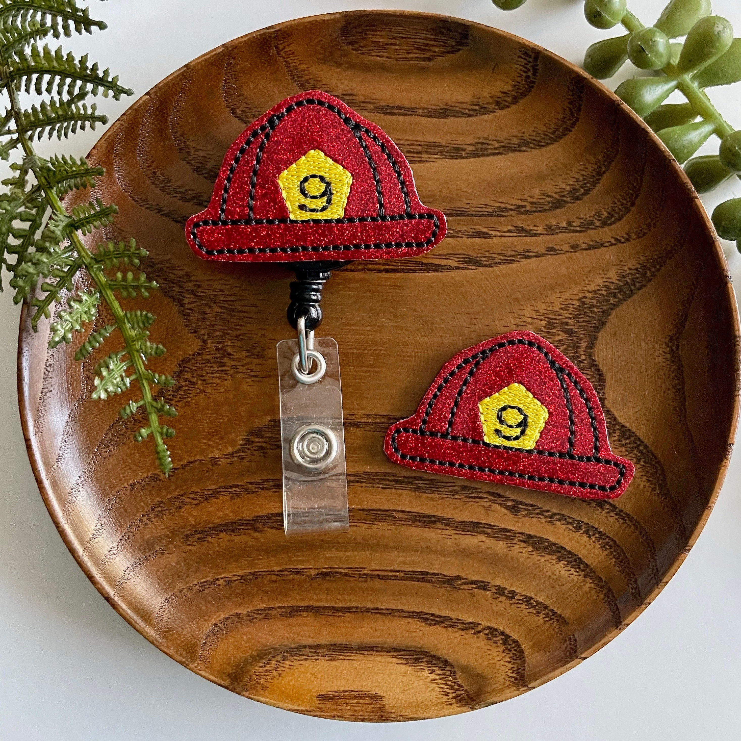 Vinyl Fireman Hat Badge Topper + Reel - | Happie Potato Image 2