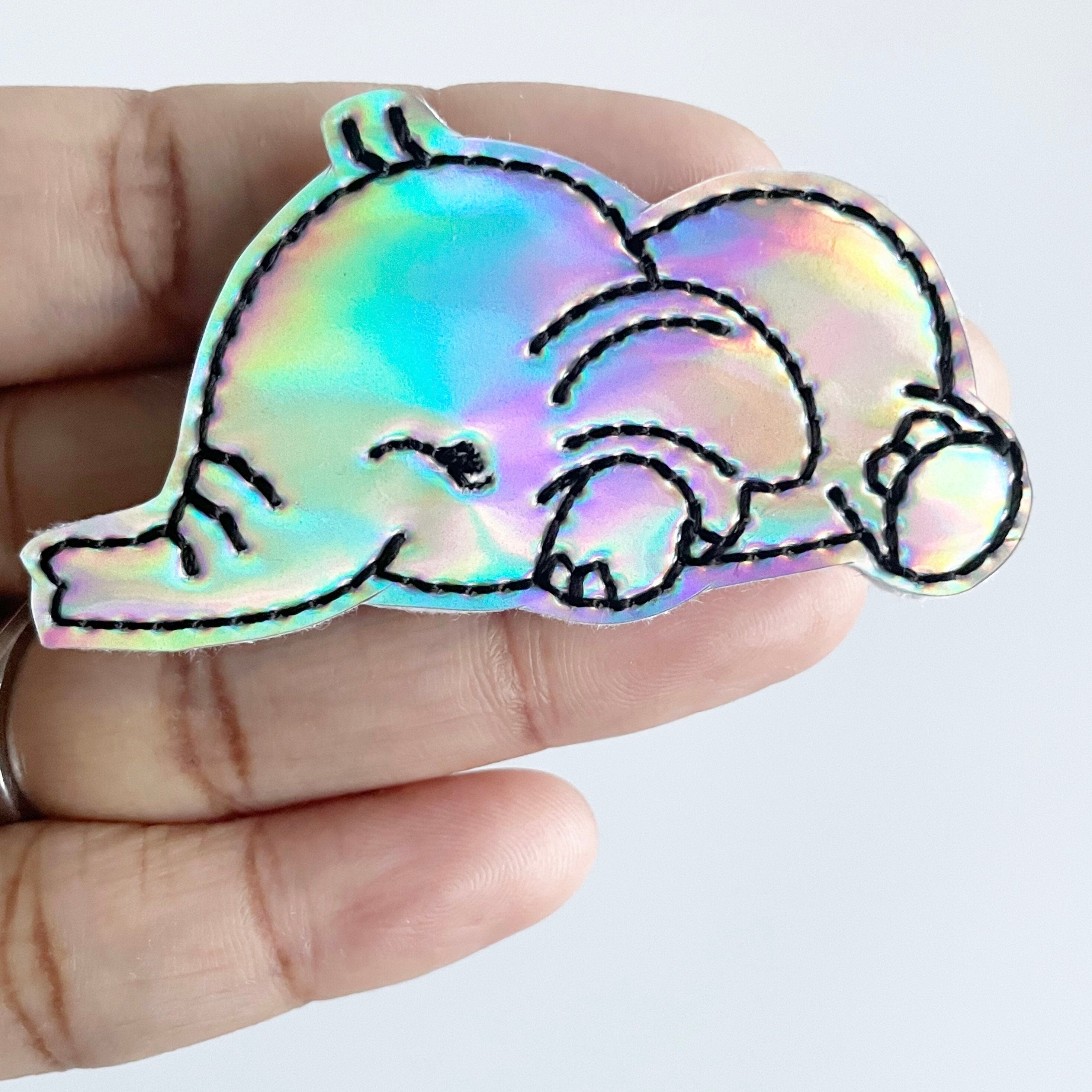 Vinyl Baby Elephant Badge Topper + Reel - | Happie Potato Image 3