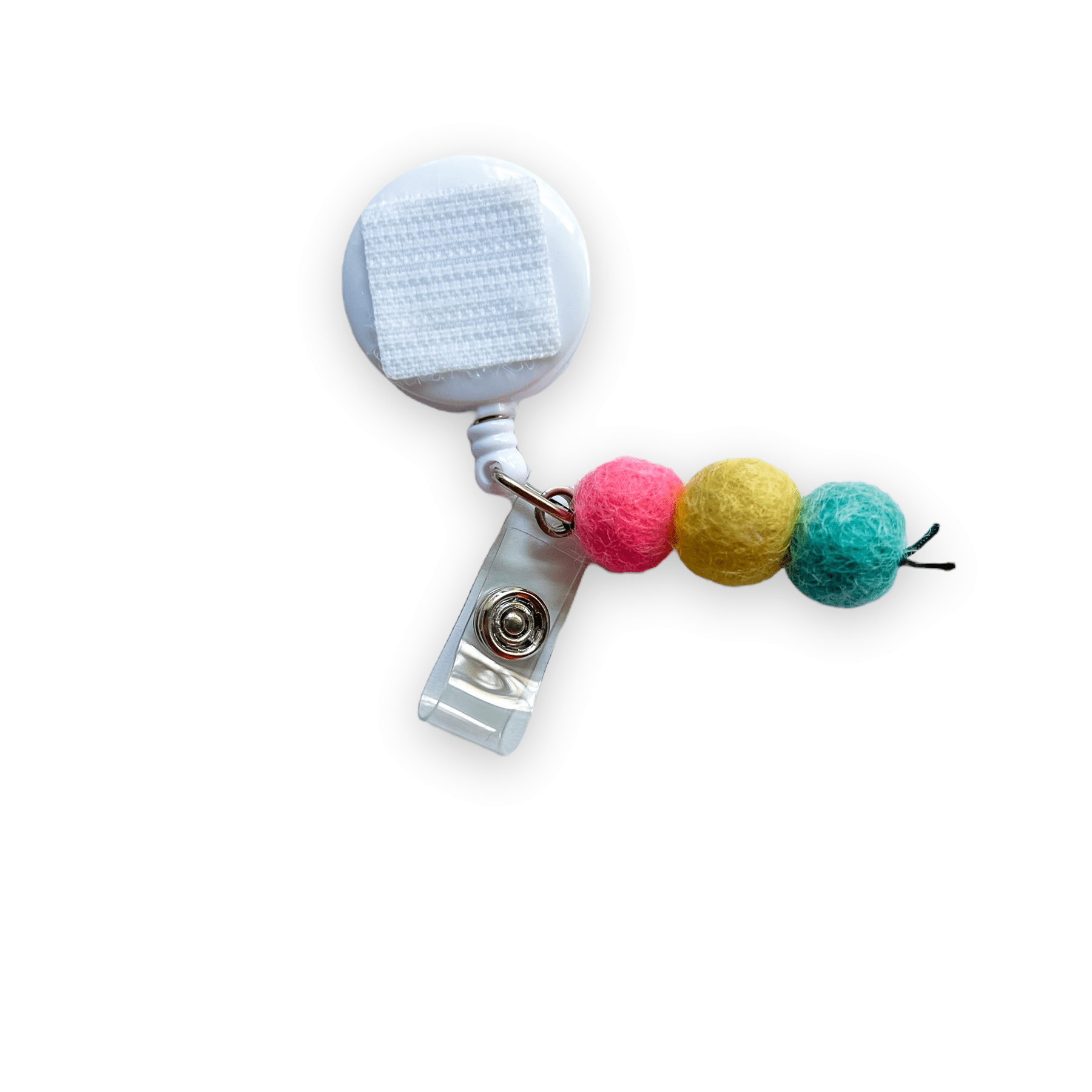 Pink Yellow Blue Felt Interchangeable Badge Reel - | Happie Potato Image 1