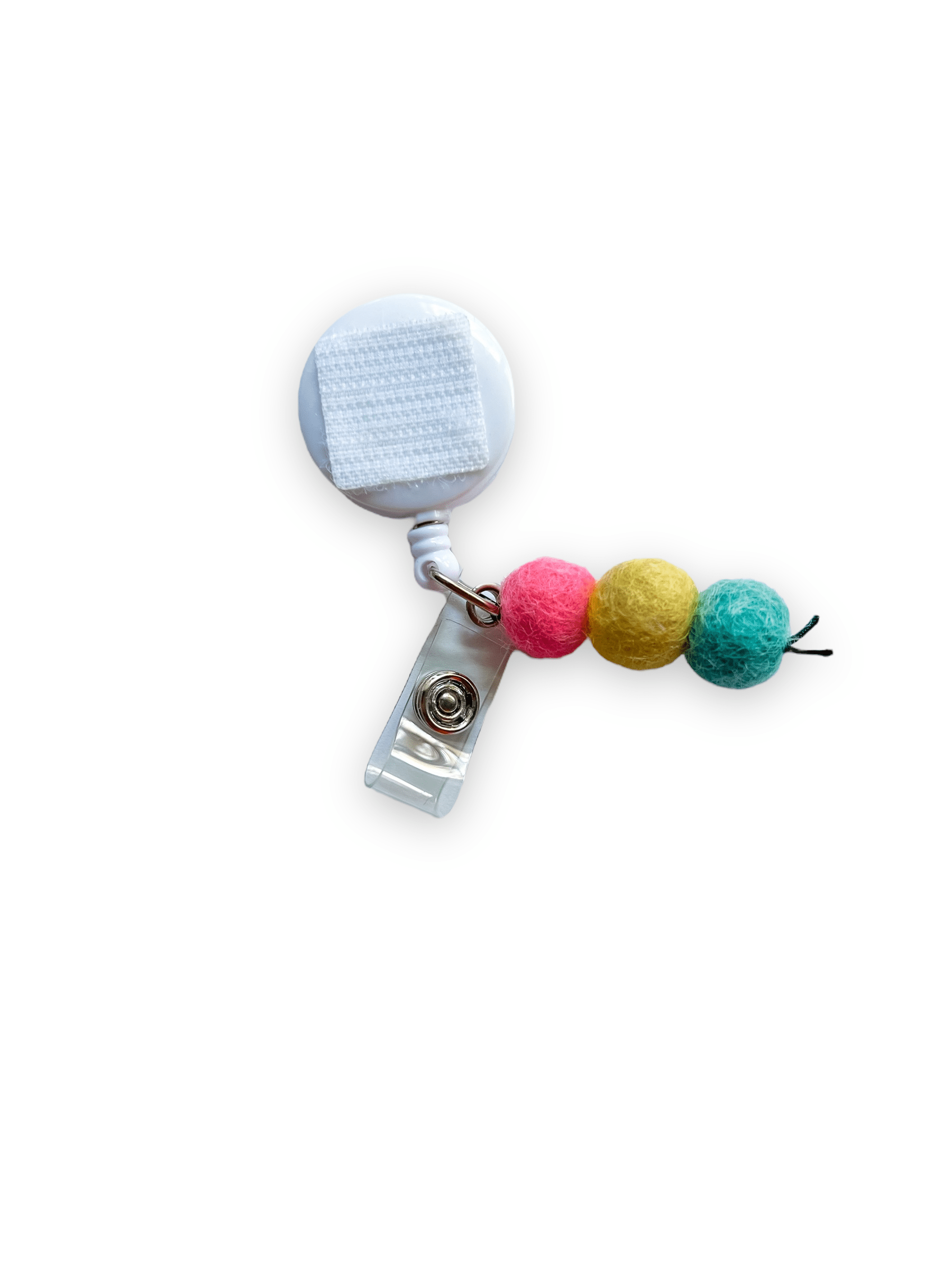 Pink Yellow Blue Felt Interchangeable Badge Reel - | Happie Potato Image 1