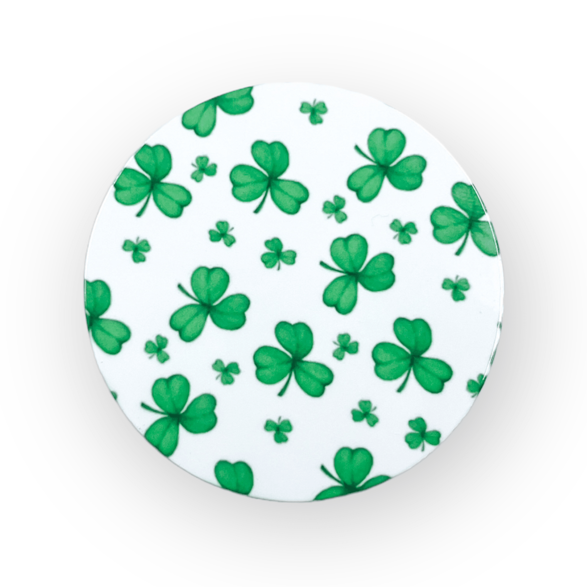 Acrylic Clovers With White Badge Topper + Reel - | Happie Potato Image 1