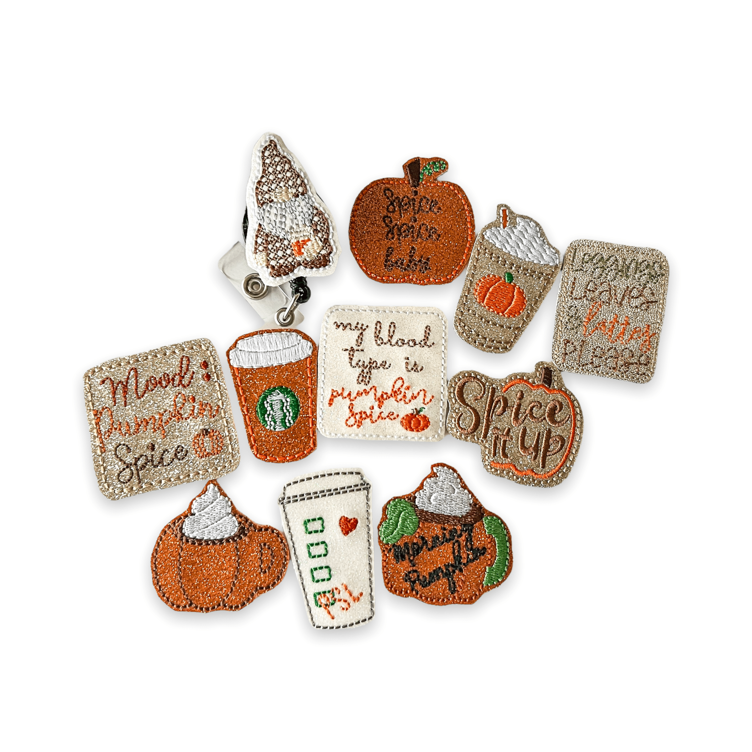 Vinyl Mood Pumpkin Spice Pumpkin Frappe Badge Topper + Reel - | Happie Potato Image 1