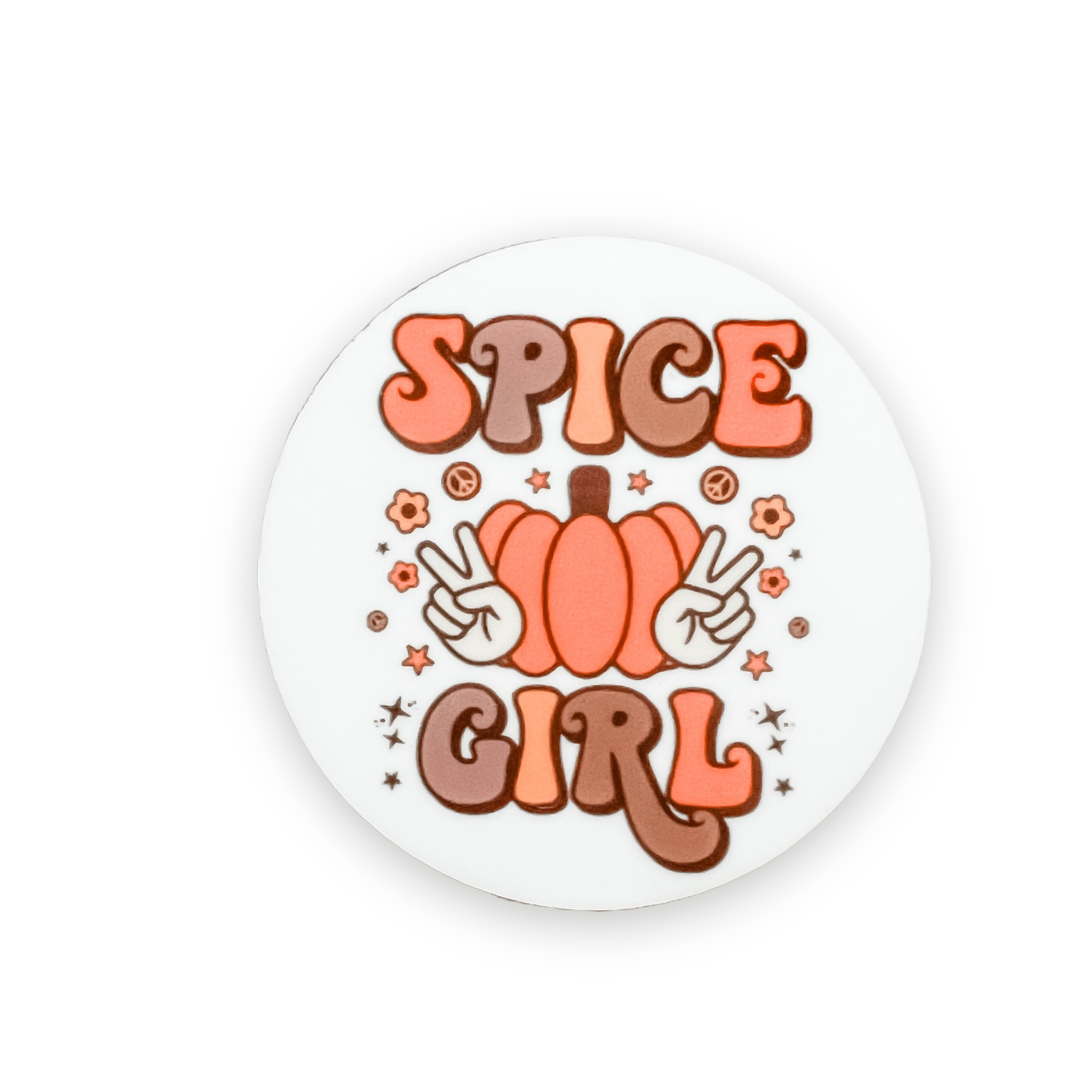 Acrylic Spice Girl Badge Topper + Reel - | Happie Potato Image 1