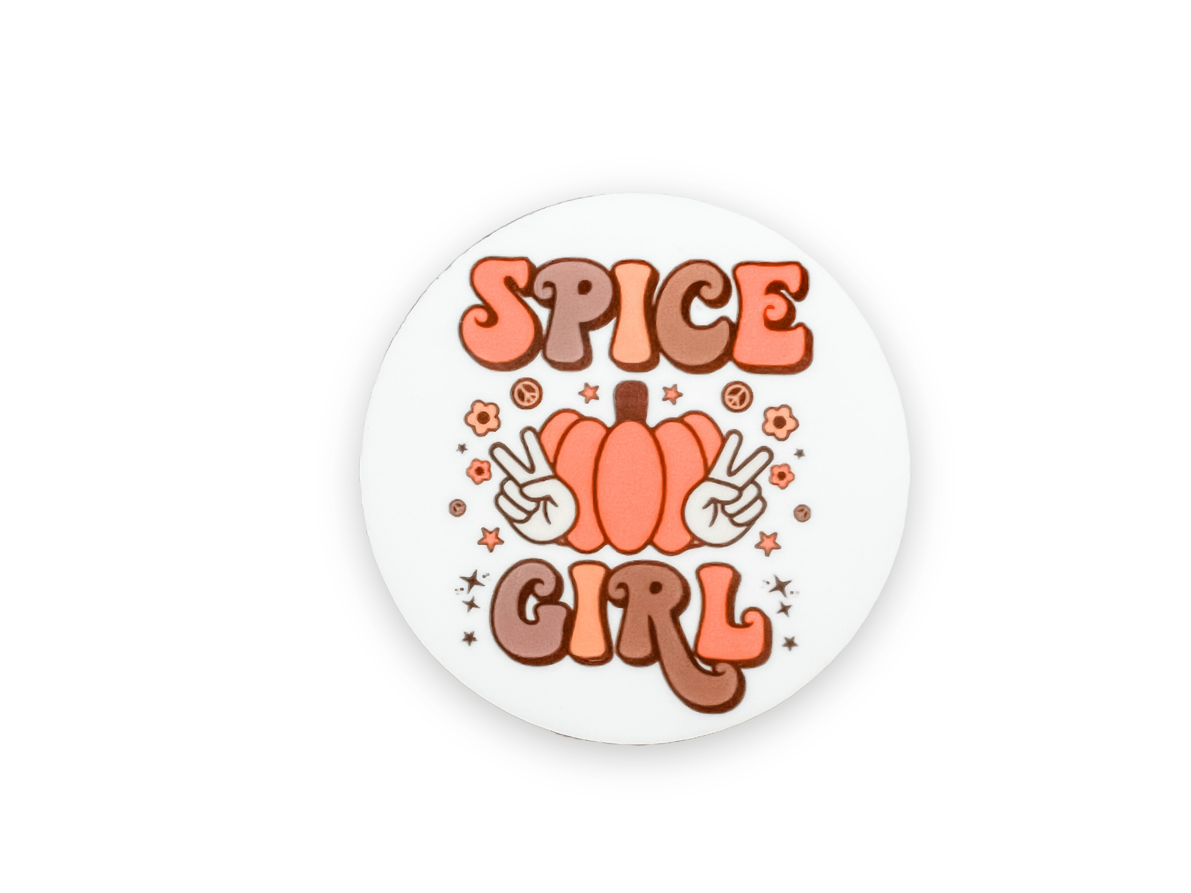 Acrylic Spice Girl Badge Topper + Reel - | Happie Potato Image 1