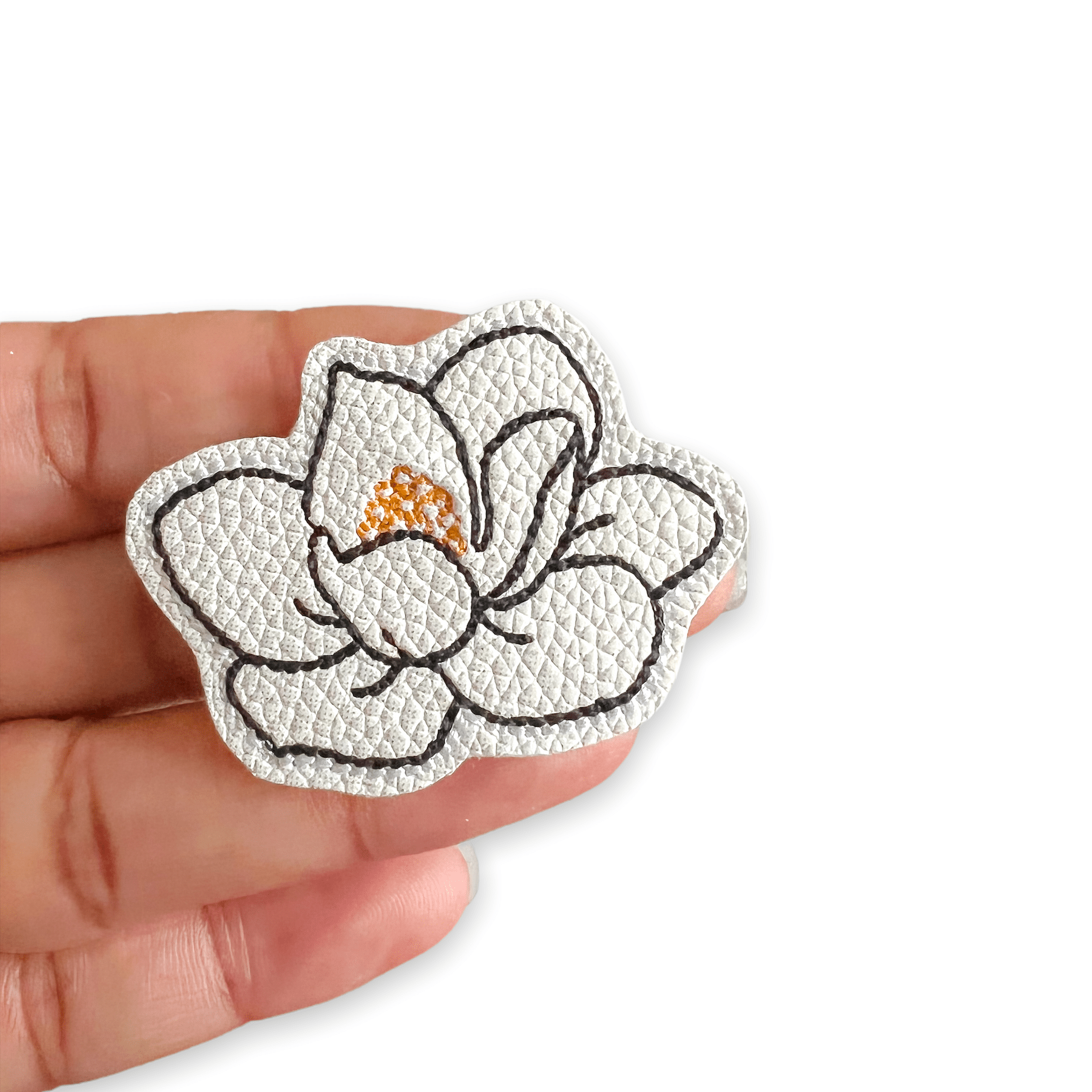 Vinyl Magnolia Flower Badge Topper + Reel - | Happie Potato Image 2