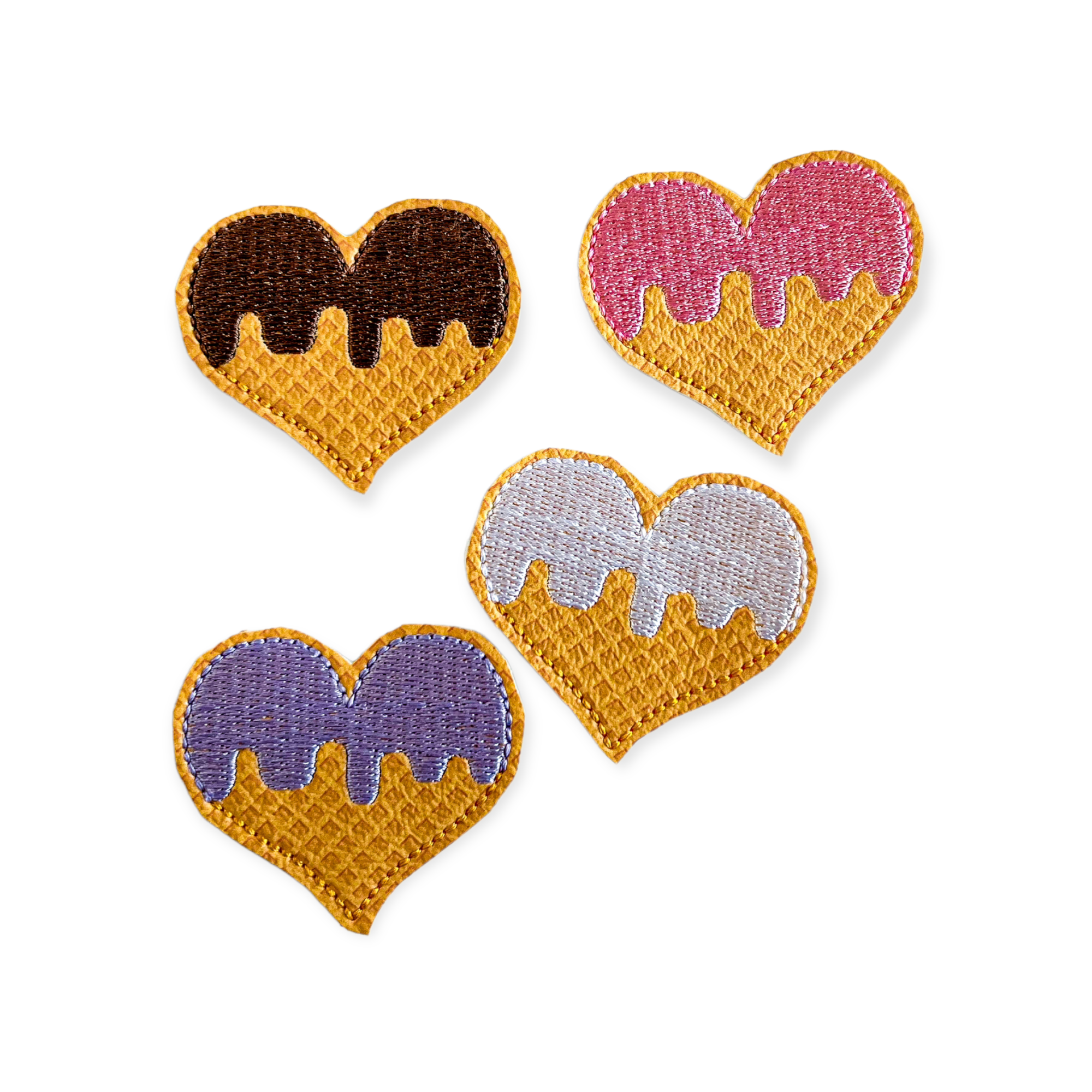 Vinyl Ice Cream Heart Badge Topper + Reel - | Happie Potato Image 1