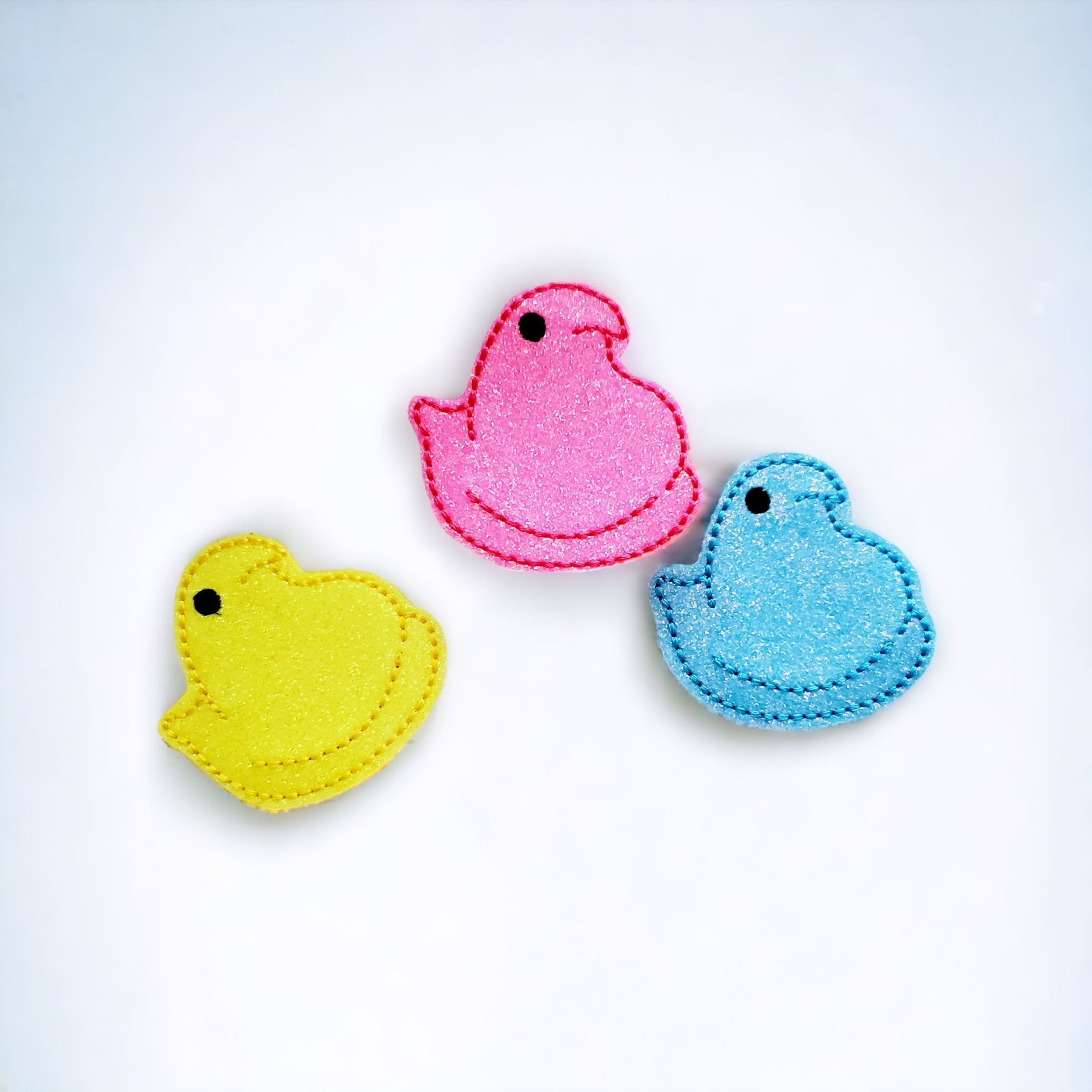 Vinyl Marshmallow Peep Chick Badge Topper + Reel - | Happie Potato Image 1